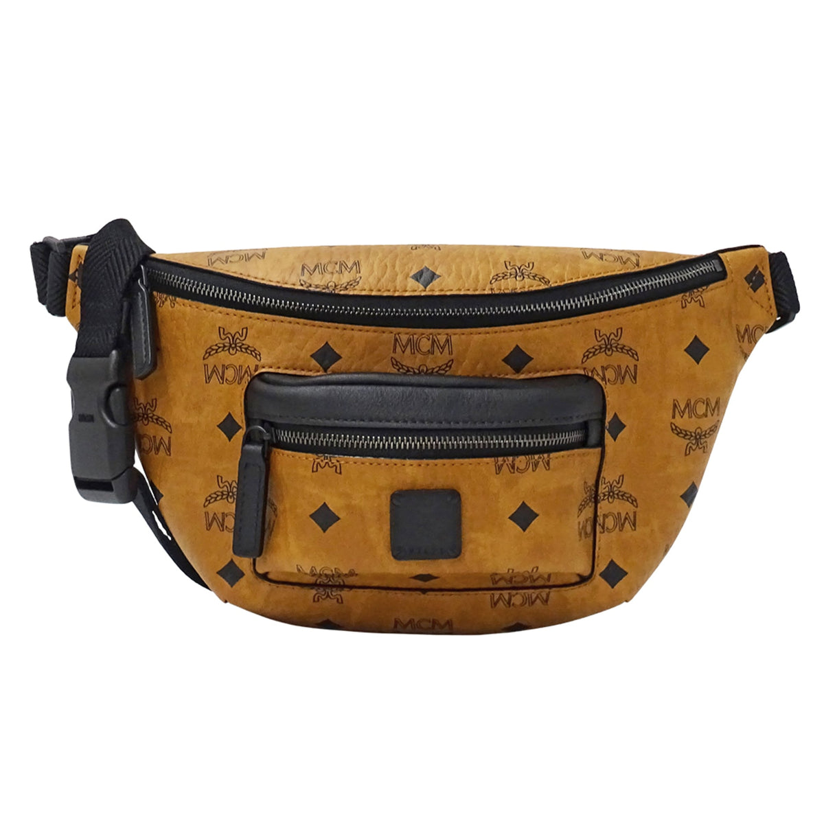 Mcm Brown Camel Canvas Handbag Sling Bag (Pre-Owned)