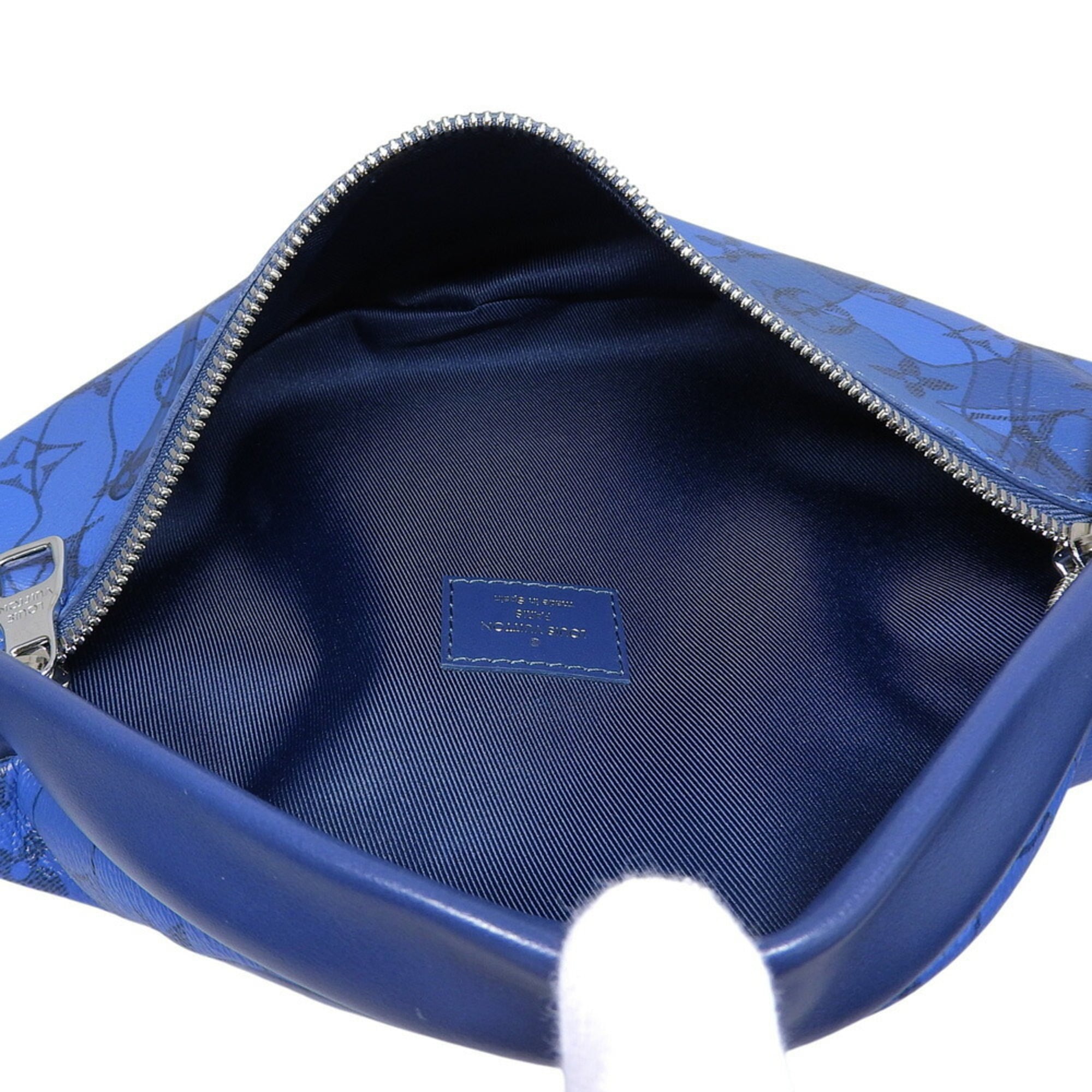 Louis Vuitton Blue Pvc Fanny Pack Sling Bag (Pre-Owned)