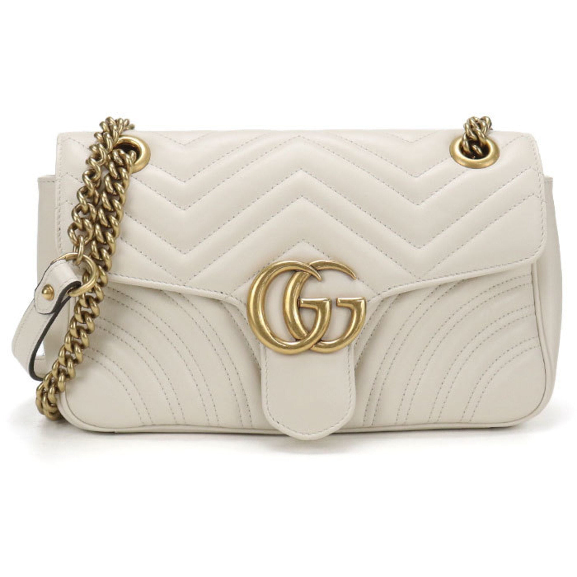 Gucci White Leather Shoulder Bag (Pre-Owned)