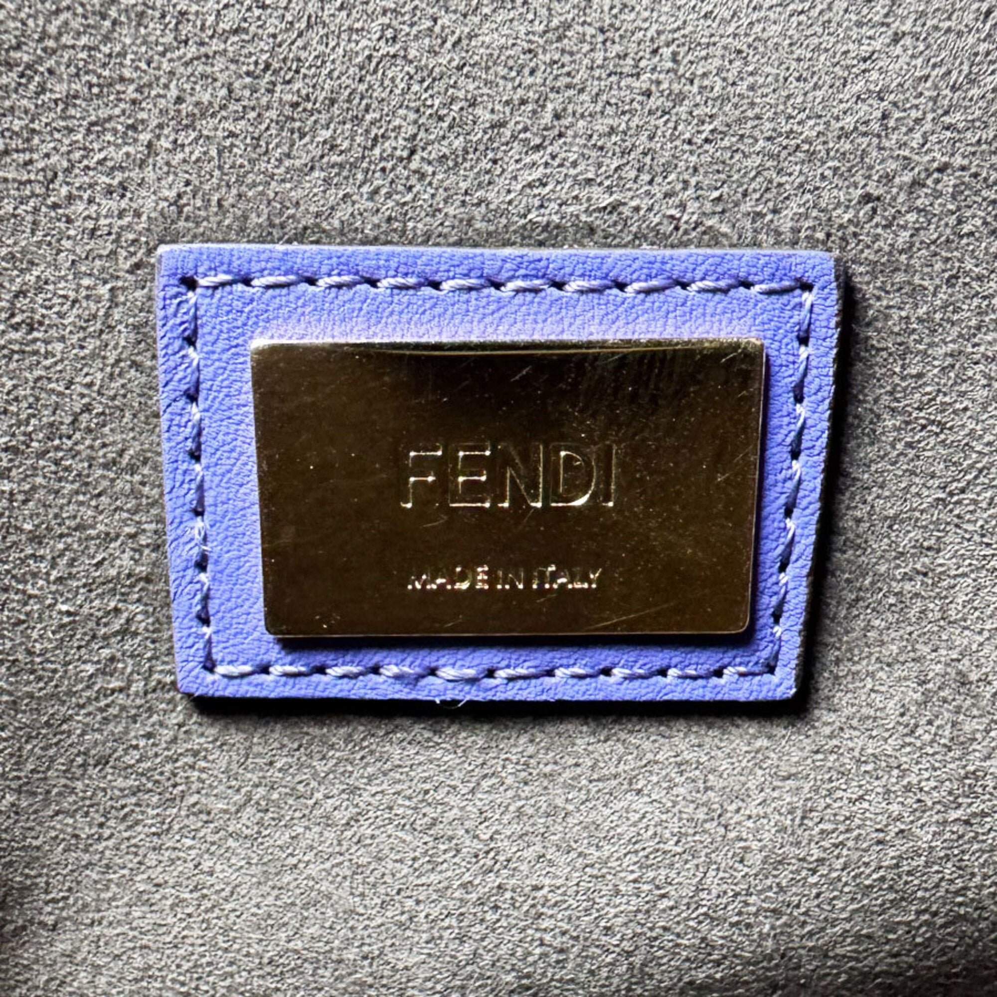 Fendi Purple Leather Handbag Shoulder Bag (Pre-Owned)