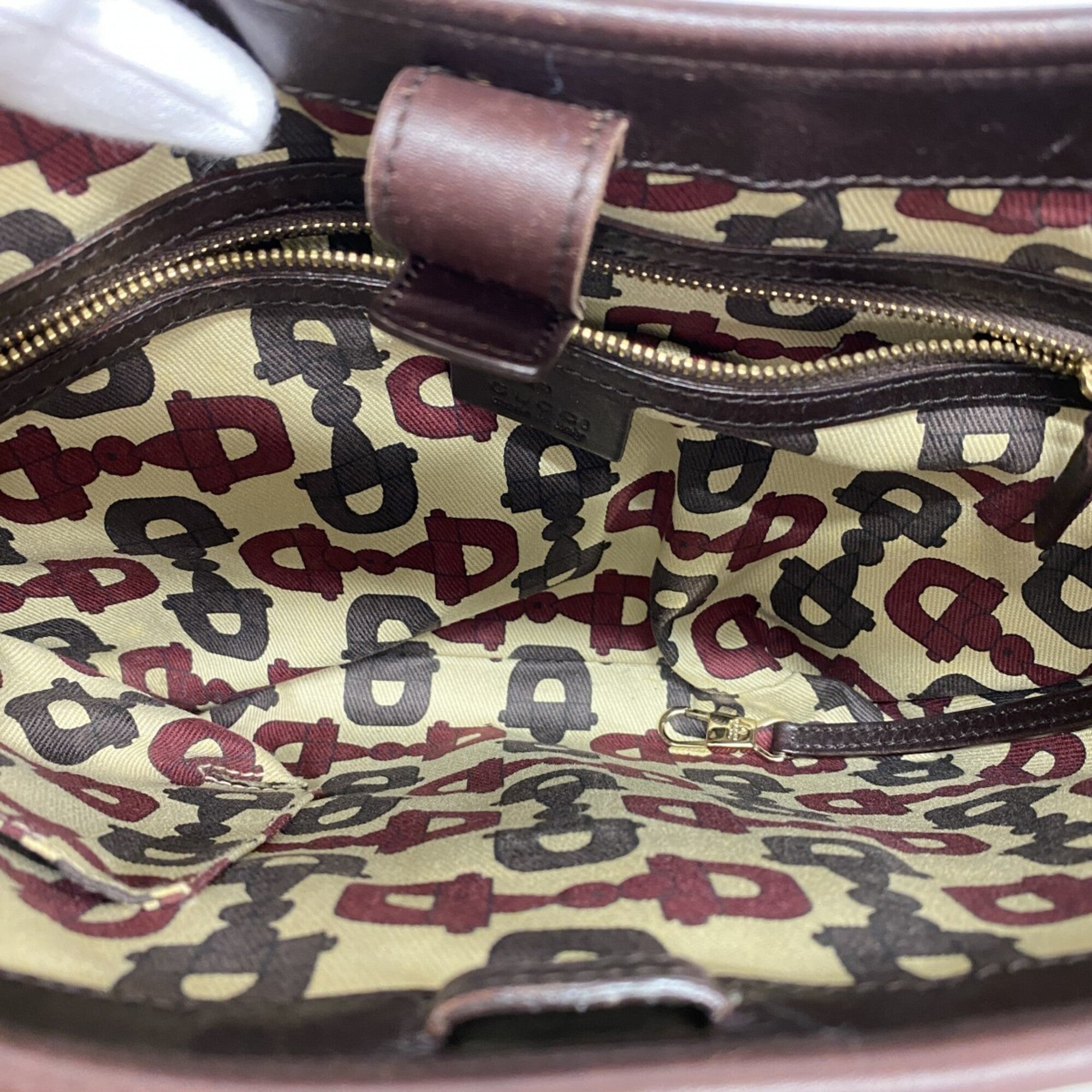 Gucci Dark Brown Leather Shoulder Bag (Pre-Owned)