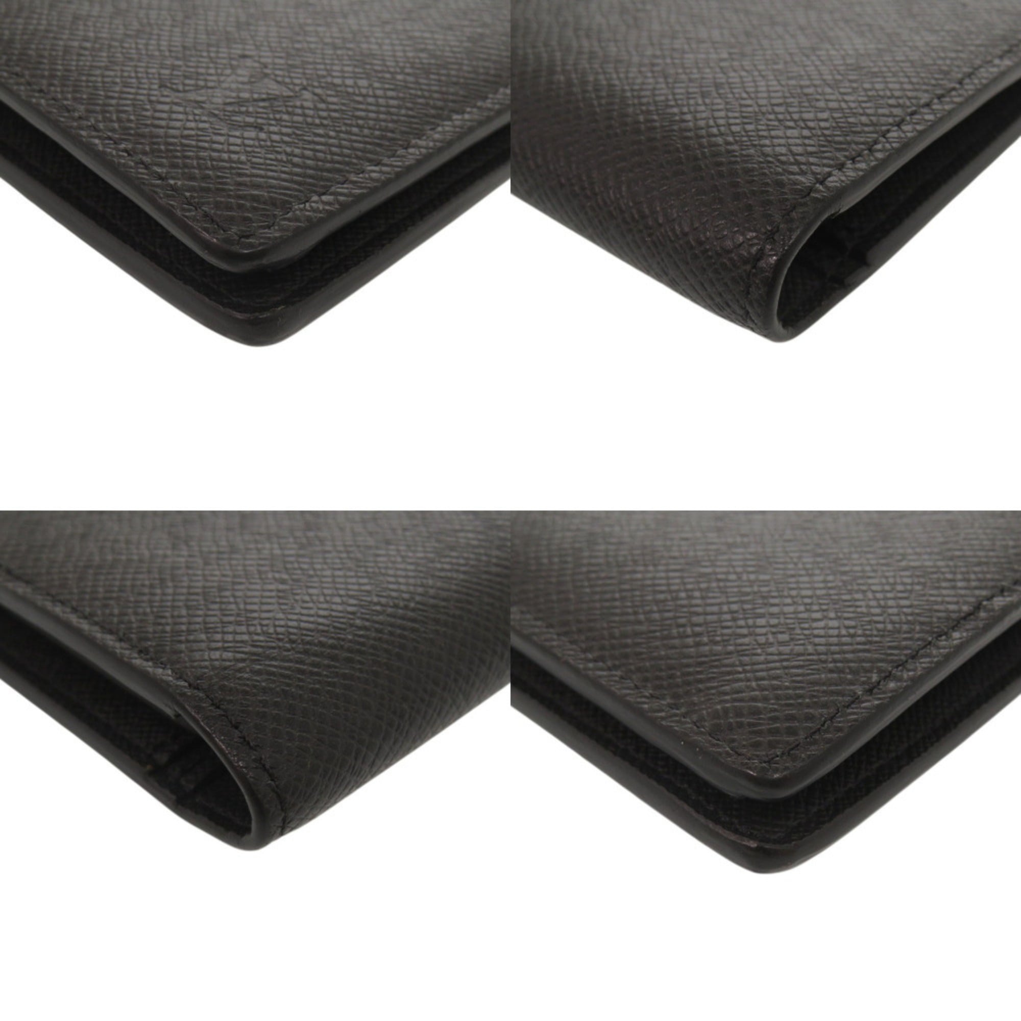 Louis Vuitton Black Taiga Leather Long Wallet (Bi-Fold) (Pre-Owned)