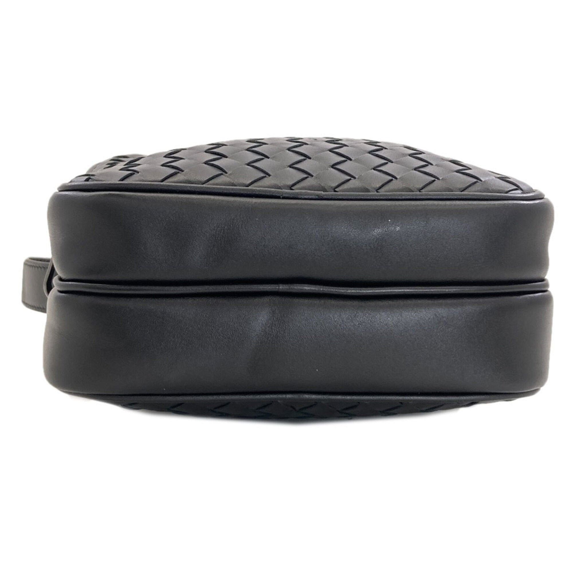 Bottega Veneta Black Leather Shoulder Bag (Pre-Owned)