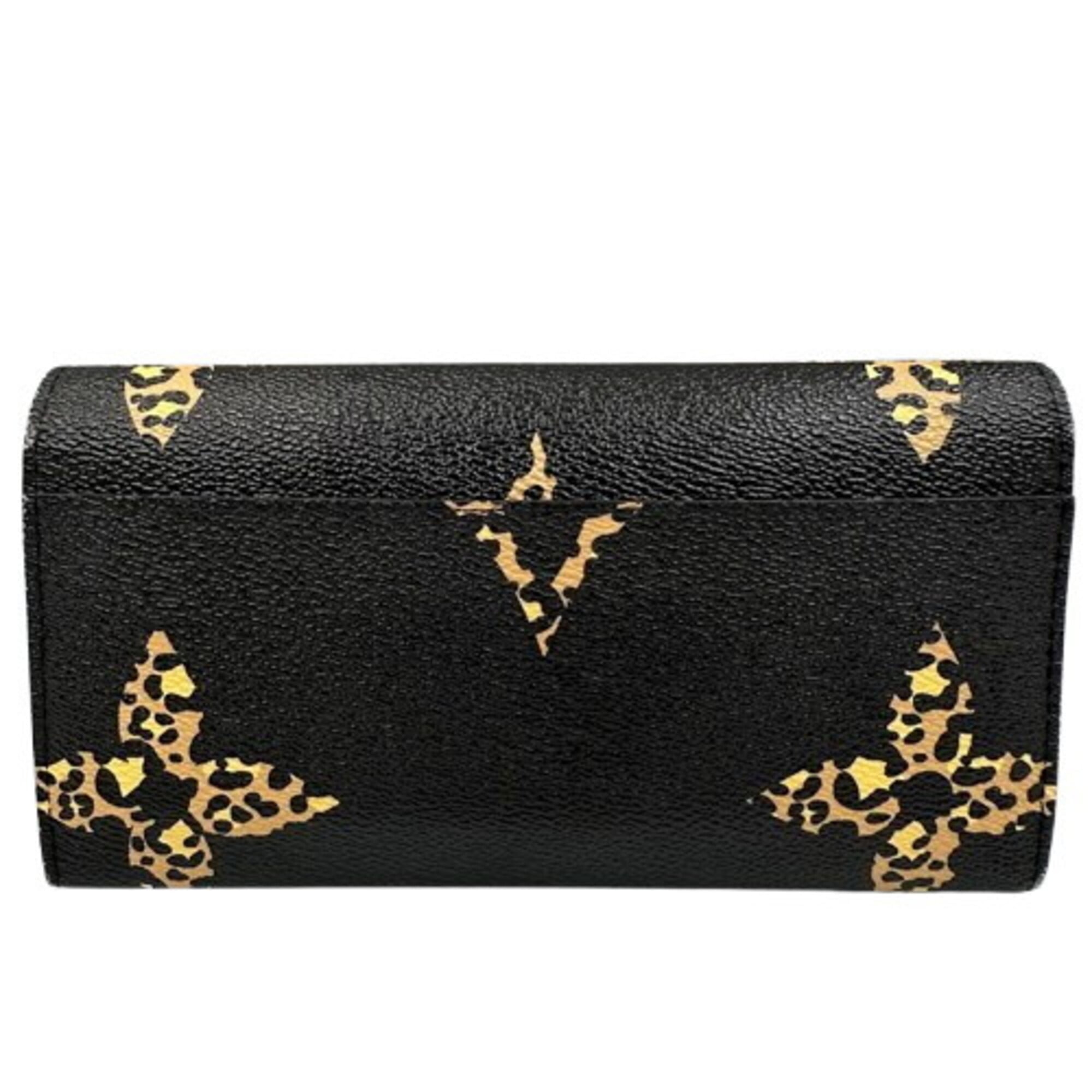 Louis Vuitton Black Brown Pvc Long Wallet (Bi-Fold) (Pre-Owned)