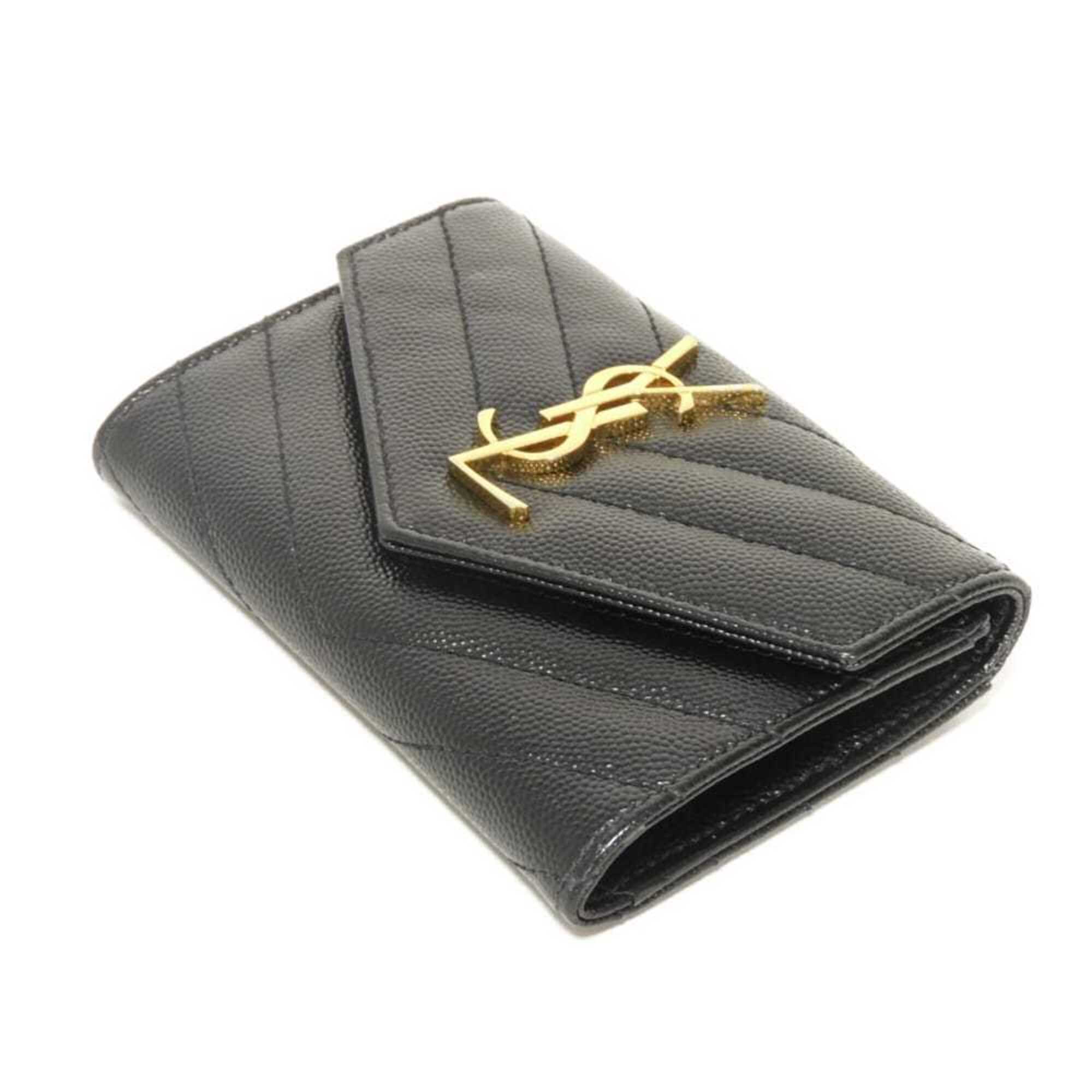Yves Saint Laurent Black Leather Bill Wallet (Bi-Fold) (Pre-Owned)
