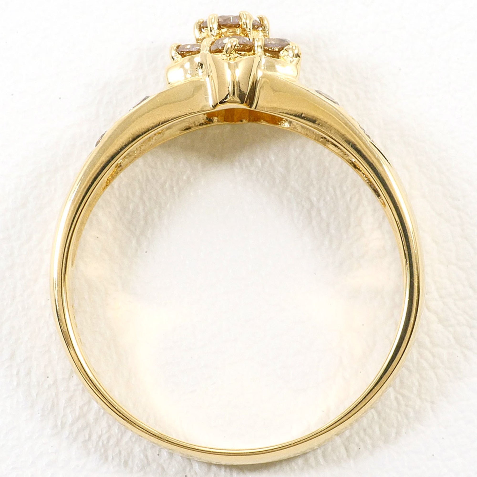 Unbranded Brown Yellow Gold Yellow Gold (18K) Band Ring (Pre-Owned)