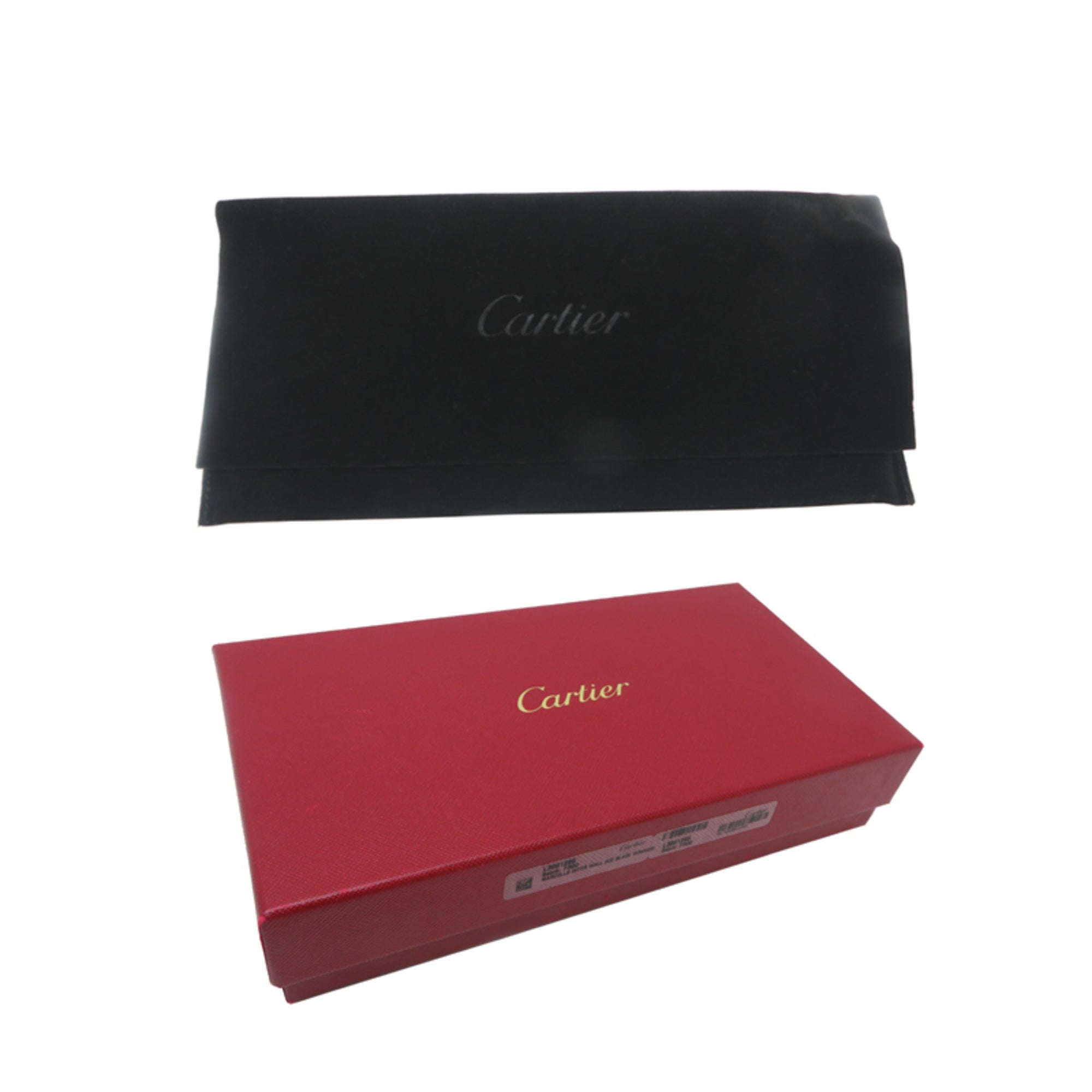 Cartier Black Leather Long Wallet (Bi-Fold) (Pre-Owned)