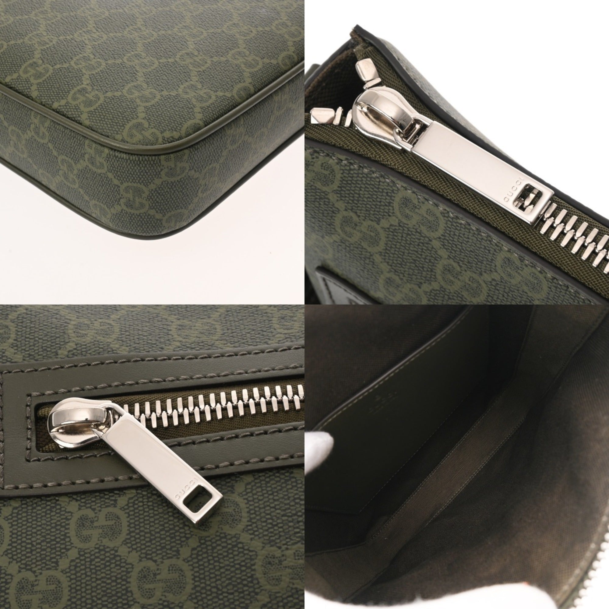 Gucci Green Pvc Shoulder Bag (Pre-Owned)