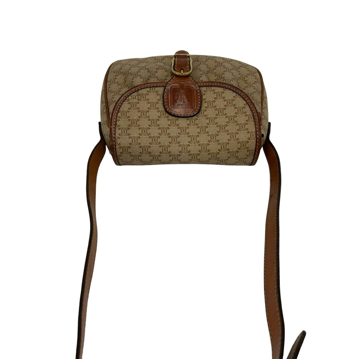 Celine Brown Leather Pvc Pochette Shoulder Bag (Pre-Owned)