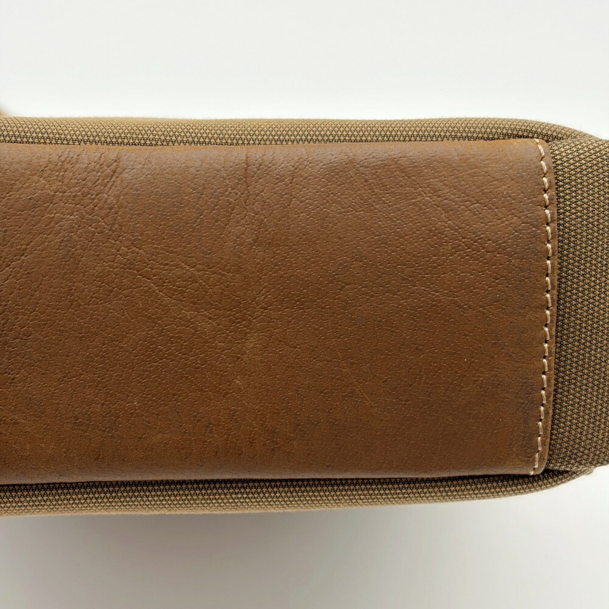 Dunhill Beige Brown Canvas Leather Crossbody Bag Shoulder Bag (Pre-Owned)