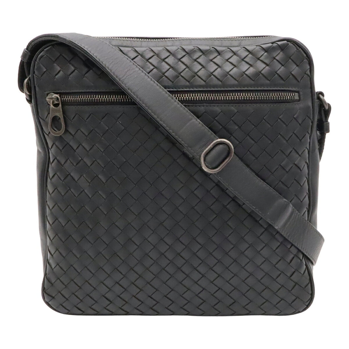 Bottega Veneta Black Leather Shoulder Bag (Pre-Owned)