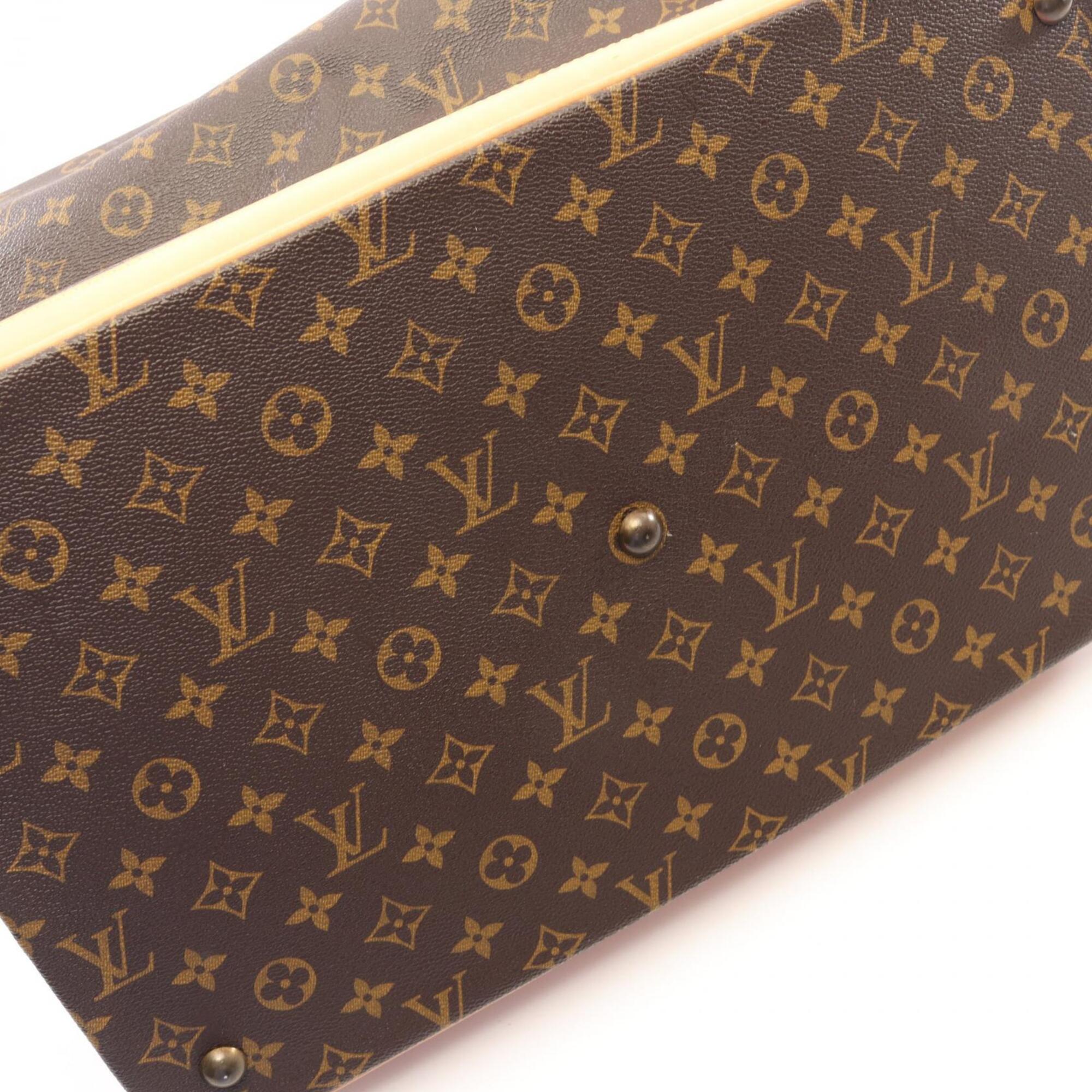 Louis Vuitton Brown Monogram Coated Canvas Leather Boston Bag Handbag (Pre-Owned)