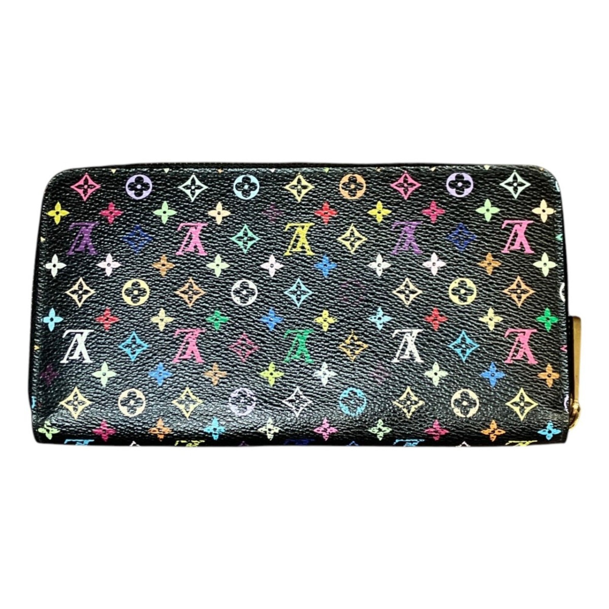Louis Vuitton Black Multi-Color Noir Monogram Multicolore Long Wallet (Bi-Fold) (Pre-Owned)