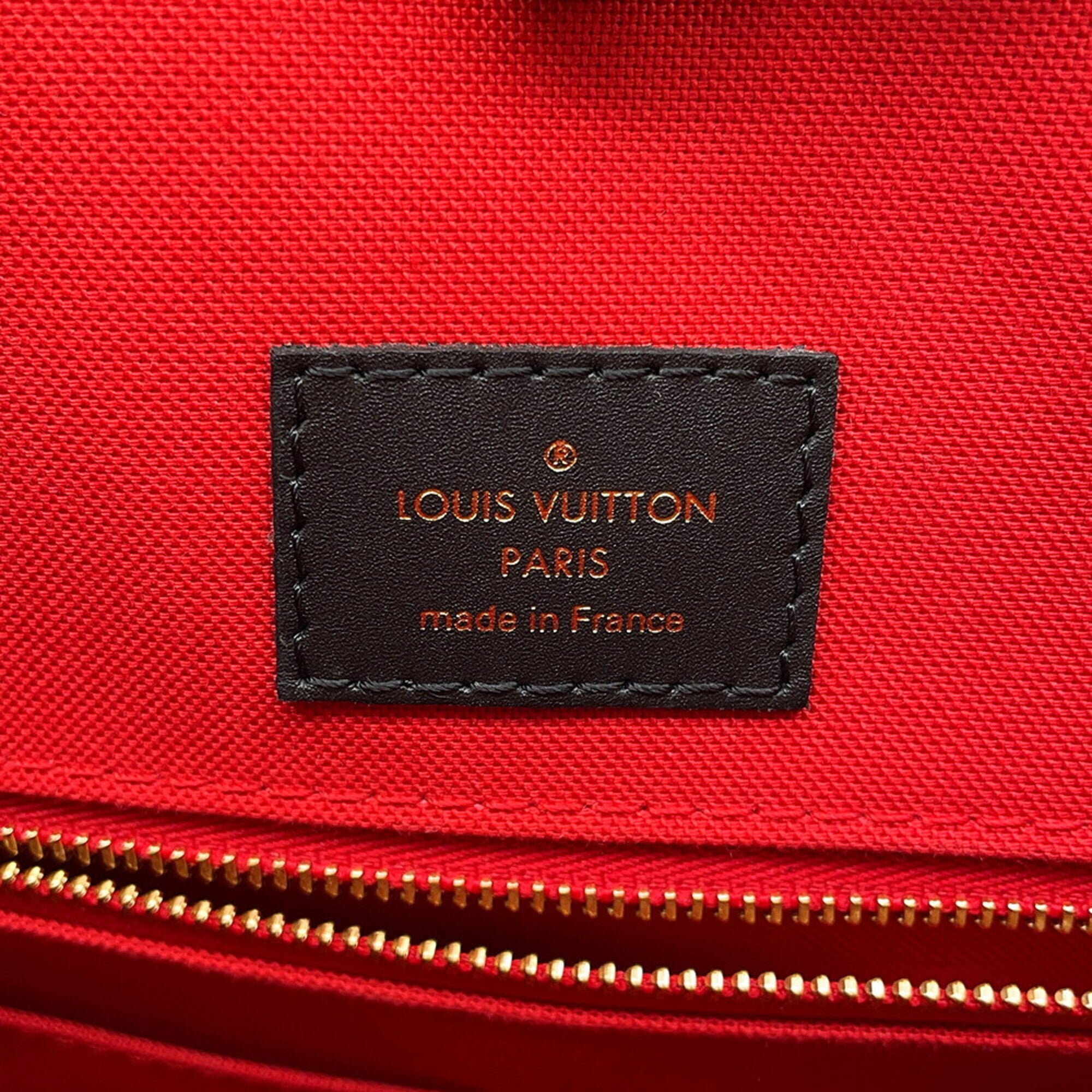 Louis Vuitton Red Color Monogram Reverse Monogram Tote Bag (Pre-Owned)
