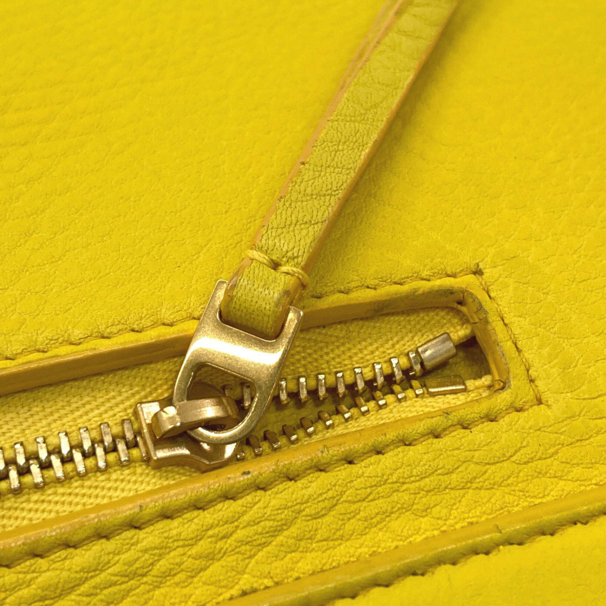 Celine Yellow Leather Handbag (Pre-Owned)