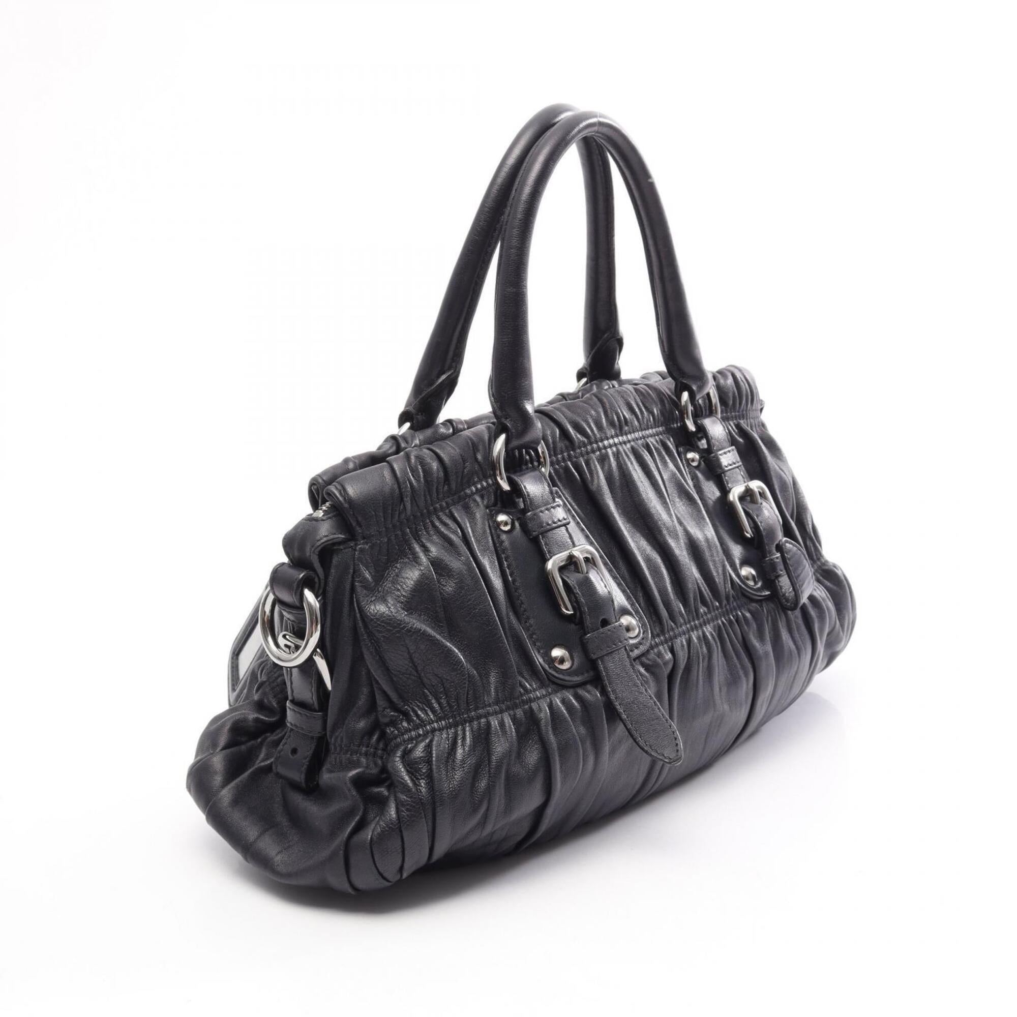 Prada Navy Leather Handbag (Pre-Owned)