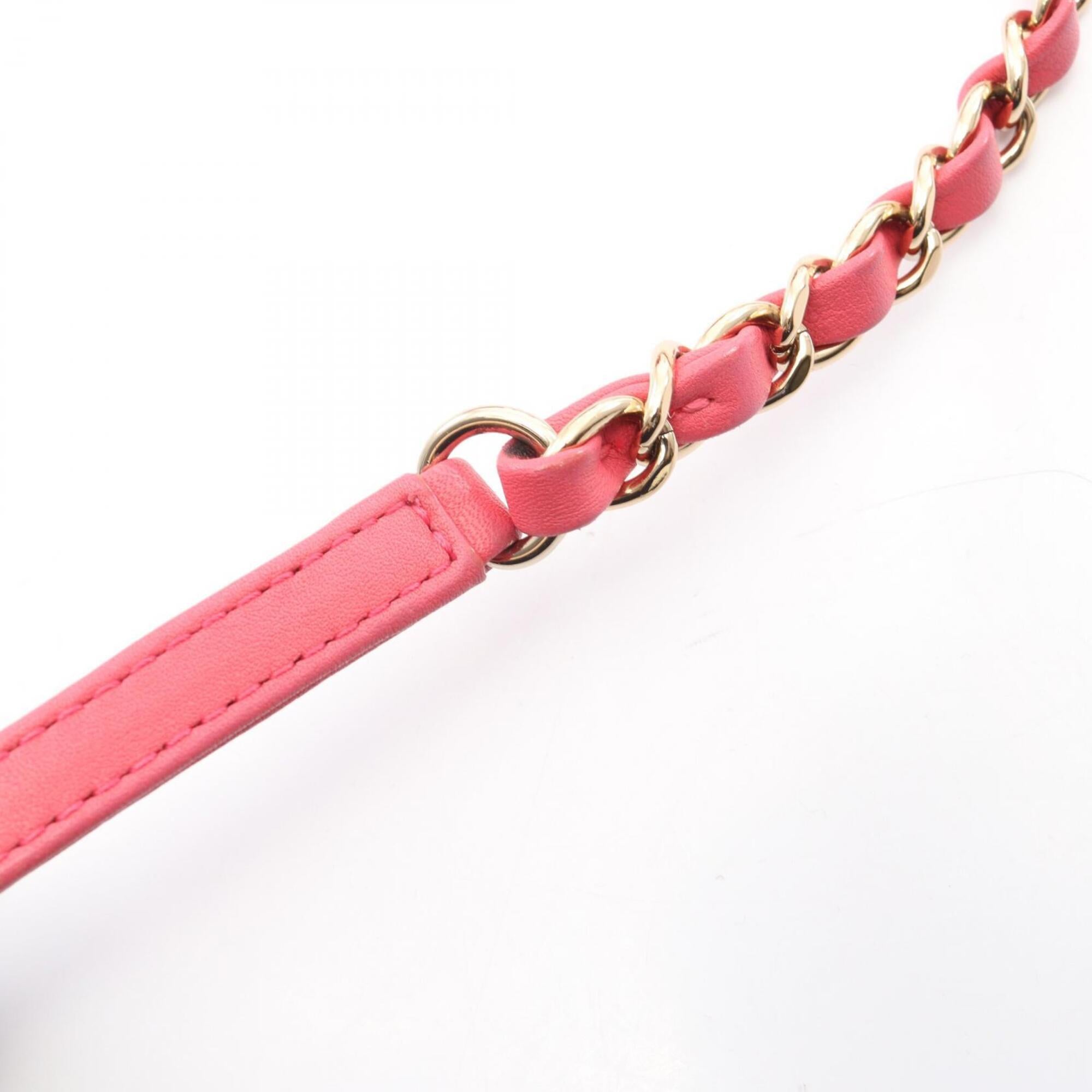 Chanel Pink Leather Handbag Shoulder Bag (Pre-Owned)