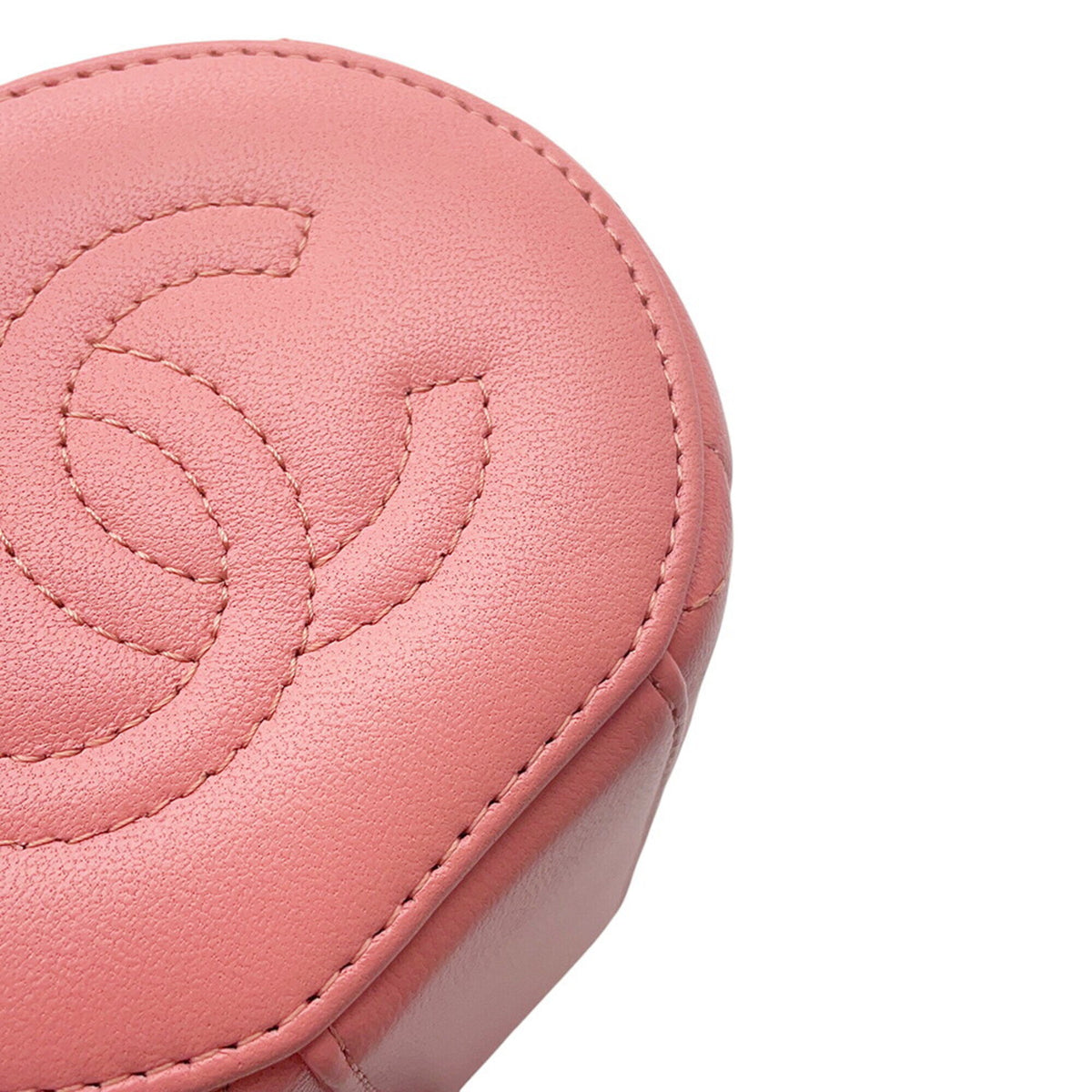 Chanel Pink Leather Handbag Shoulder Bag Vanity Bag (Pre-Owned)
