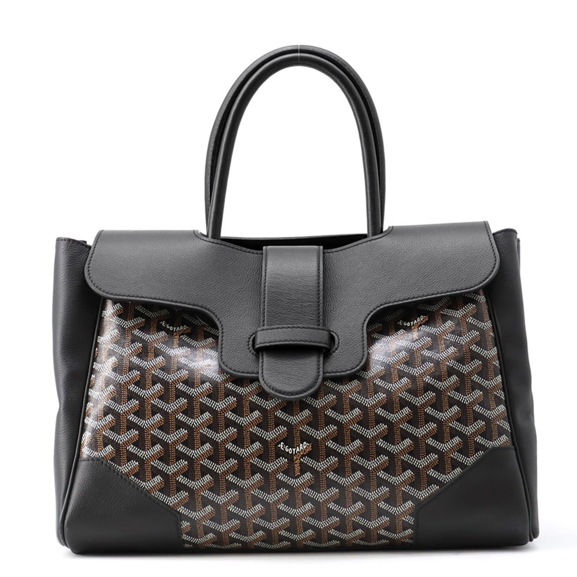 Goyard Black Leather Handbag (Pre-Owned)