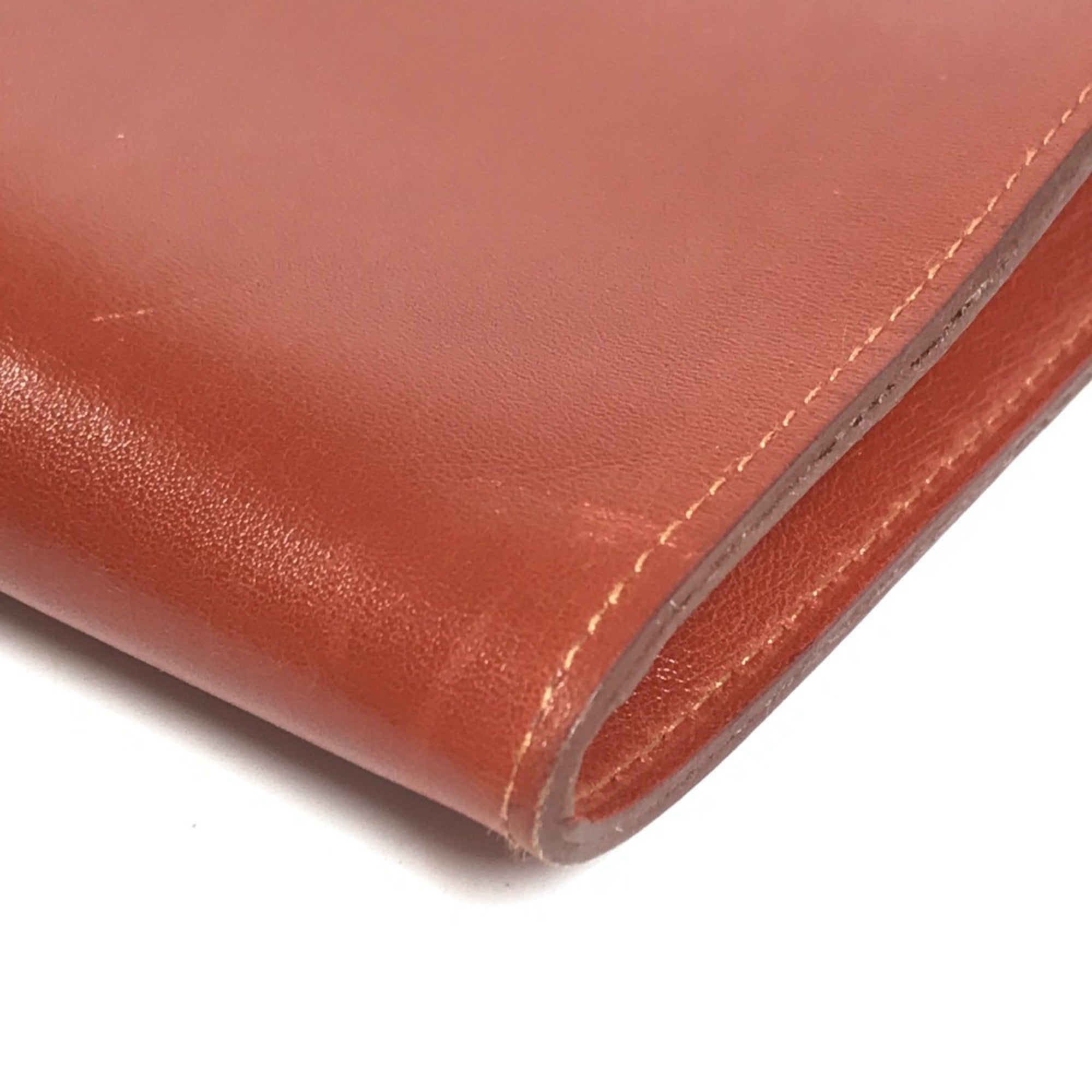 Hermes Onimaitou Brown Leather Handbag Shoulder Bag (Pre-Owned)