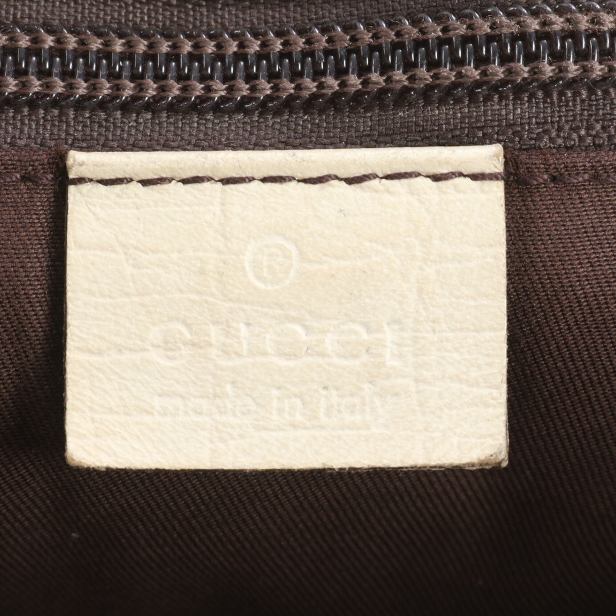 Gucci Beige Leather Coated Canvas Handbag Shoulder Bag Tote Bag (Pre-Owned)