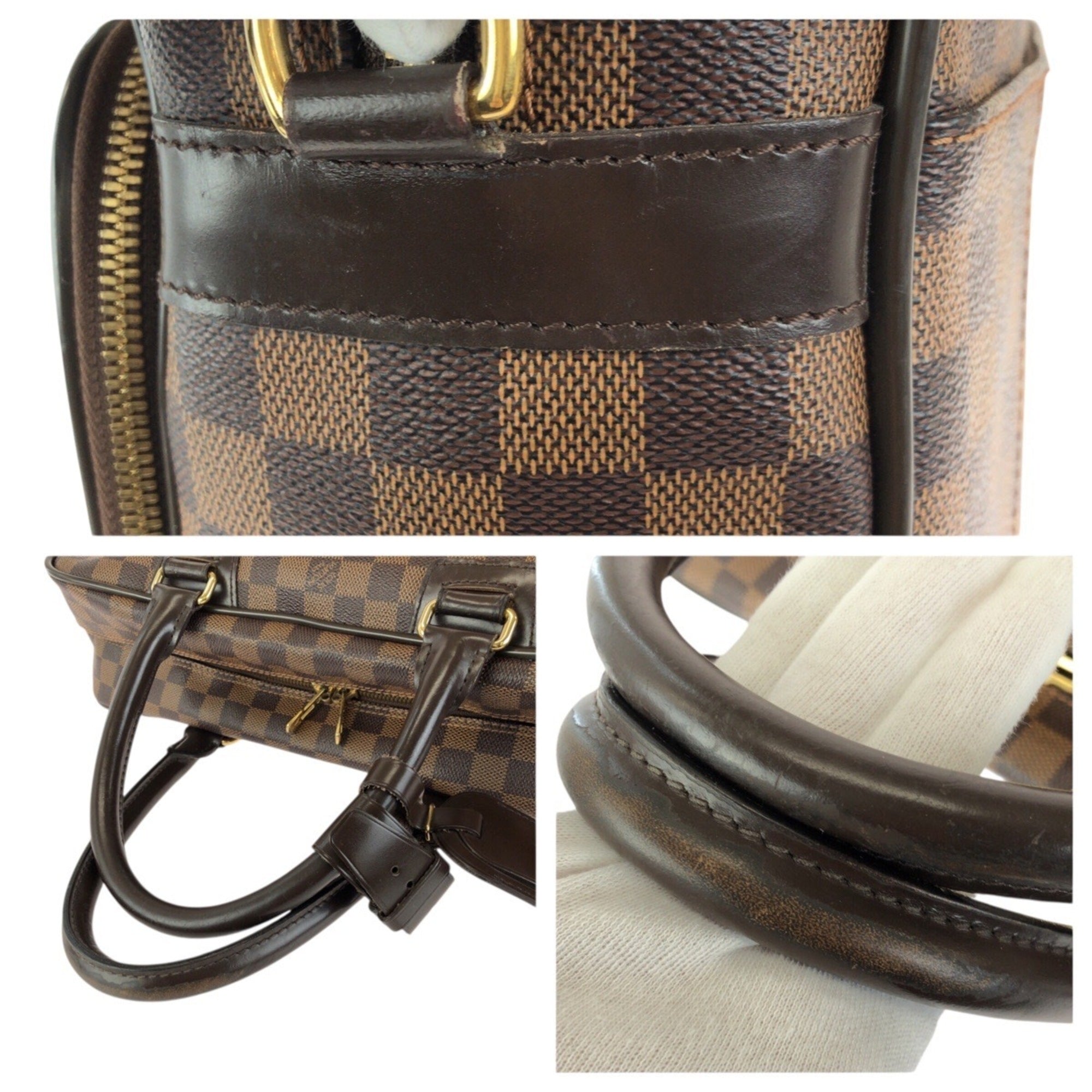 Louis Vuitton Damier Canvas Ebene Leather Pvc Briefcase (Pre-Owned)