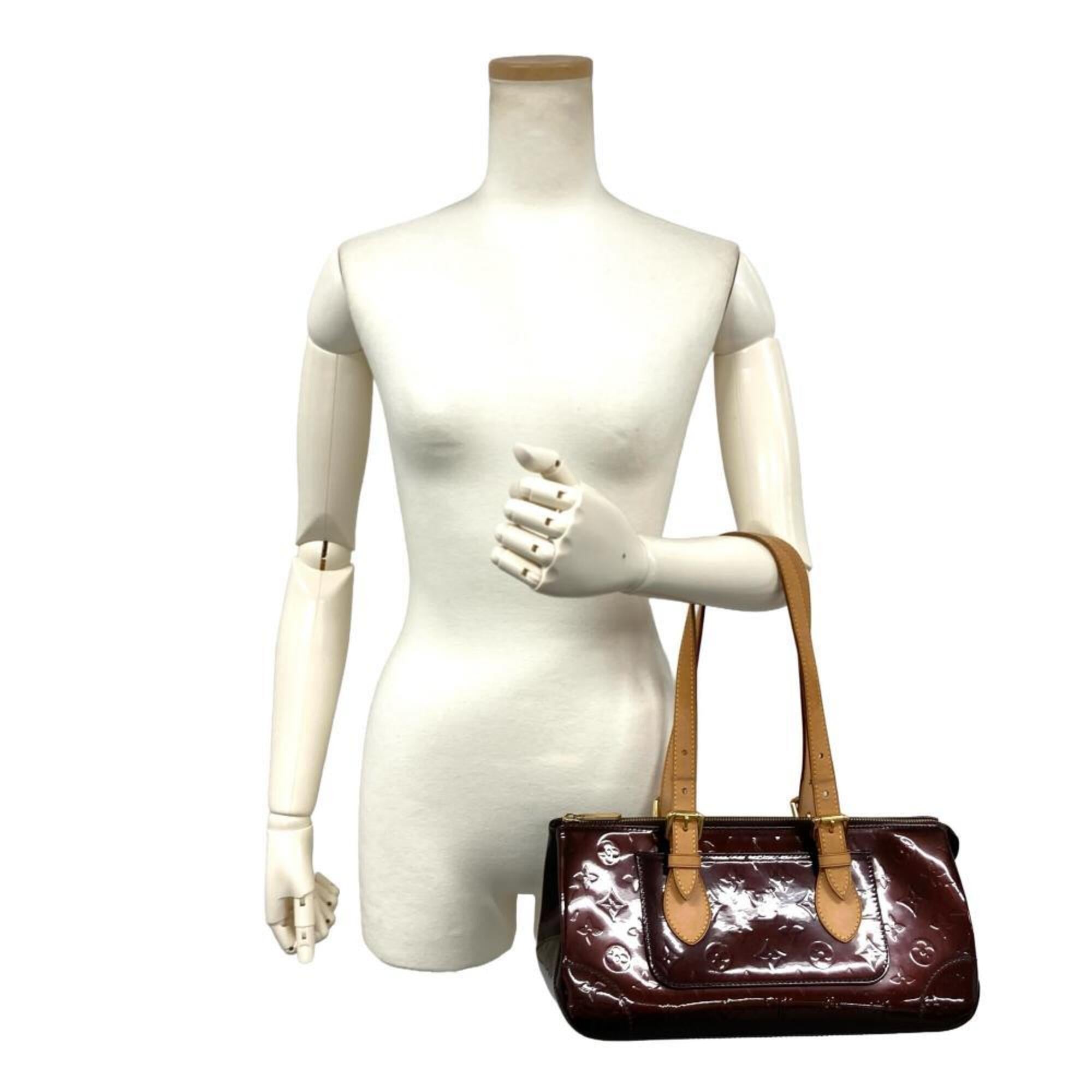 Louis Vuitton Red Color Wine Monogram Vernis Shoulder Bag (Pre-Owned)