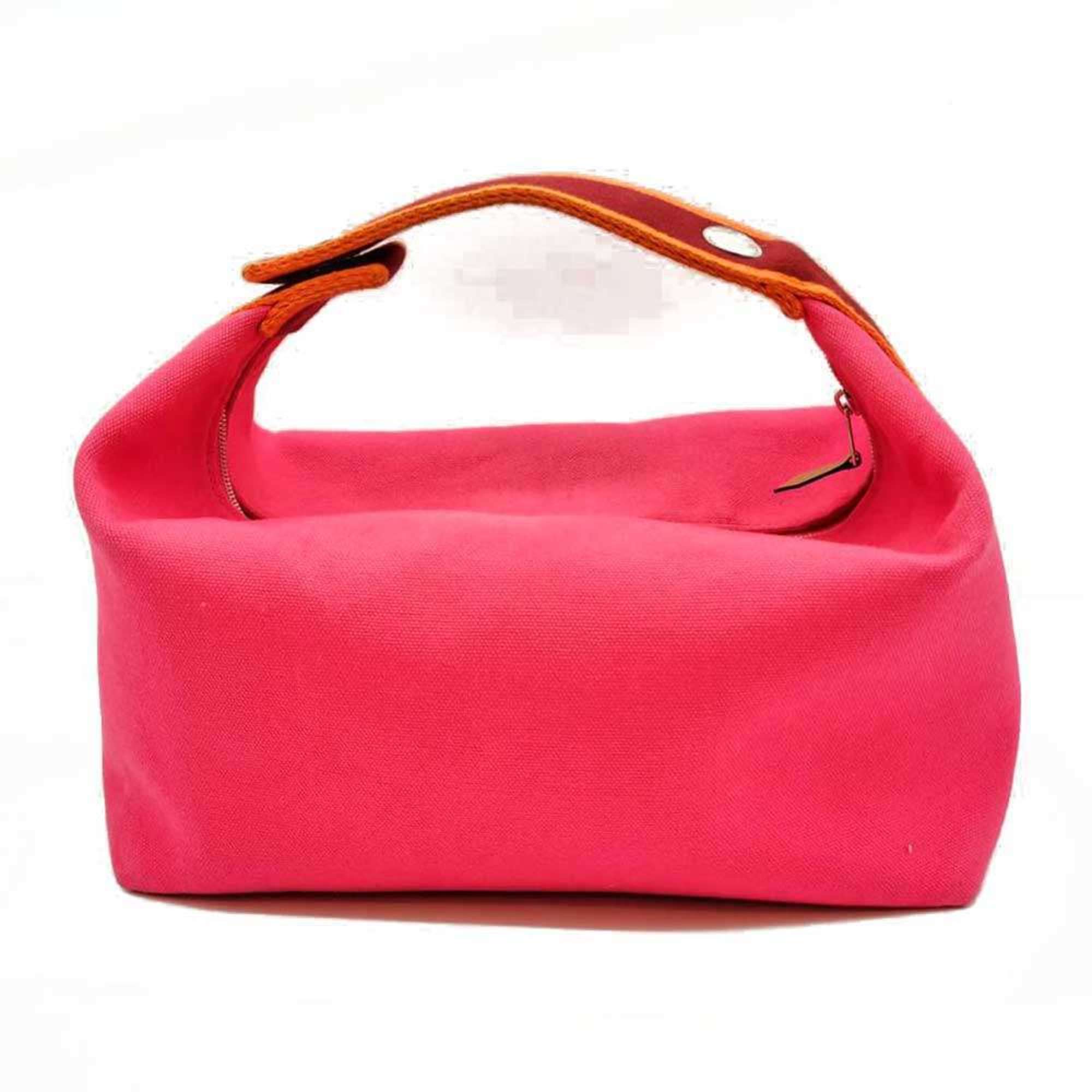 Hermes Pink Canvas Handbag (Pre-Owned)