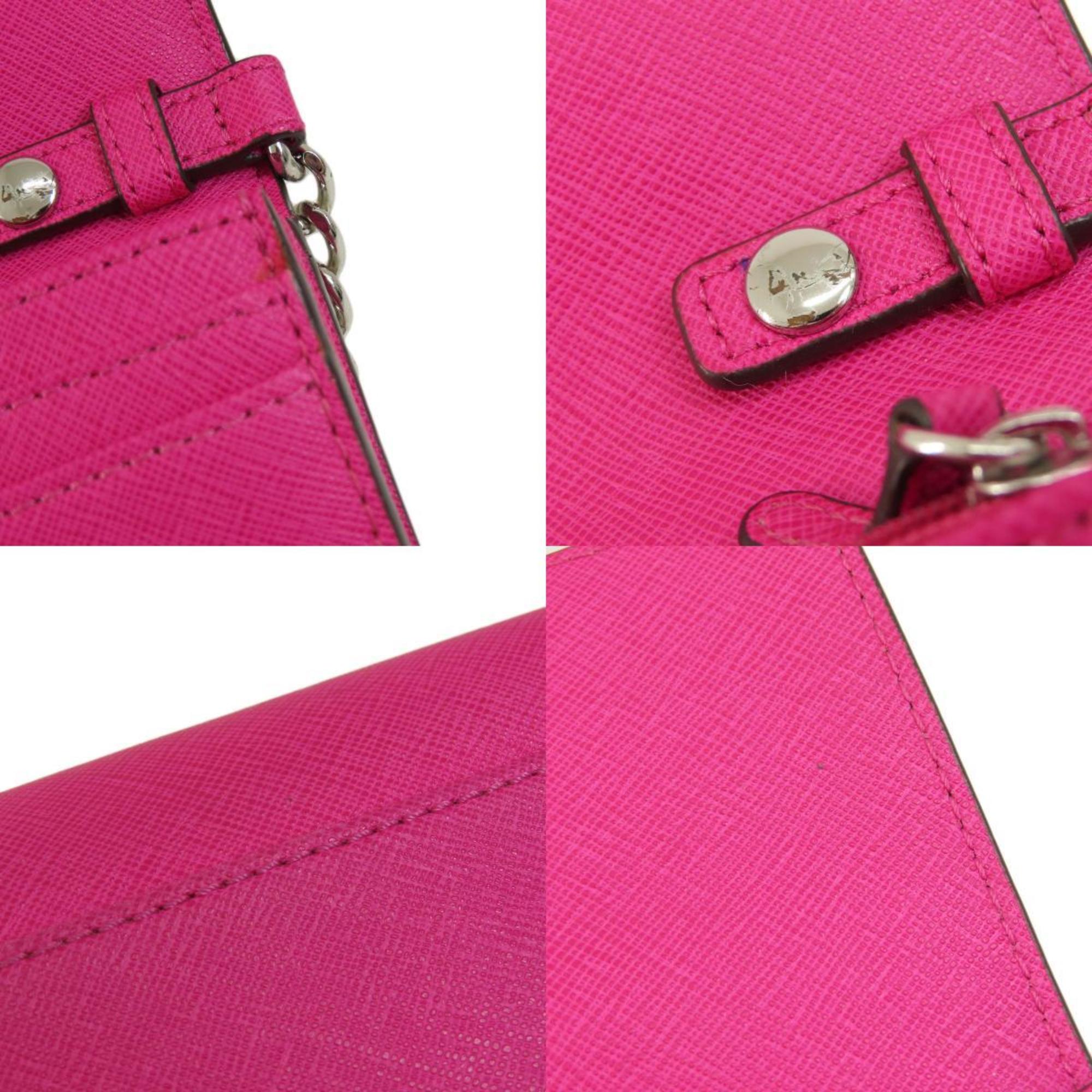 Michael Kors Pink Pvc Chain/Shoulder Wallet (Pre-Owned)