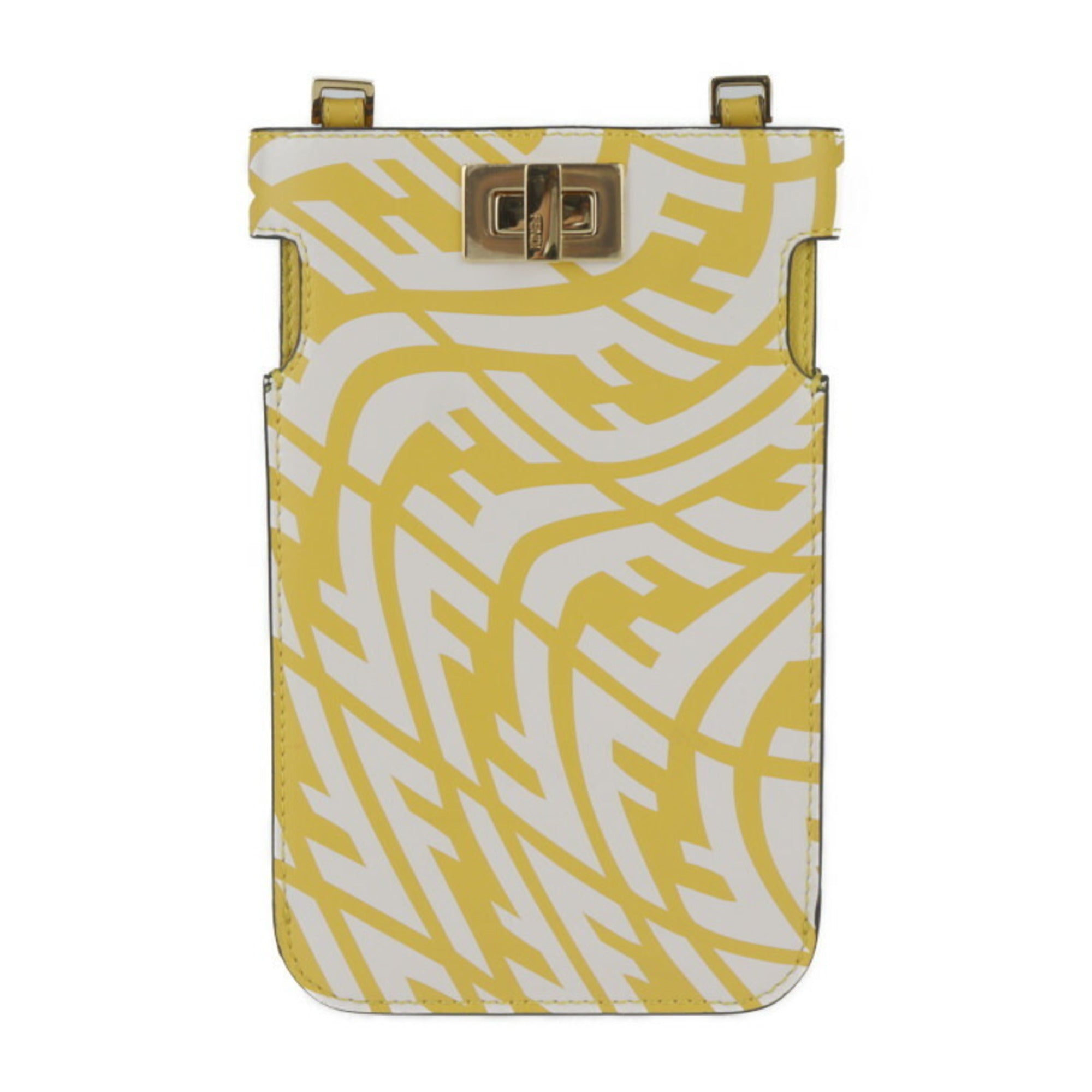 Fendi Yellow Leather Pochette Pouch Shoulder Bag (Pre-Owned)