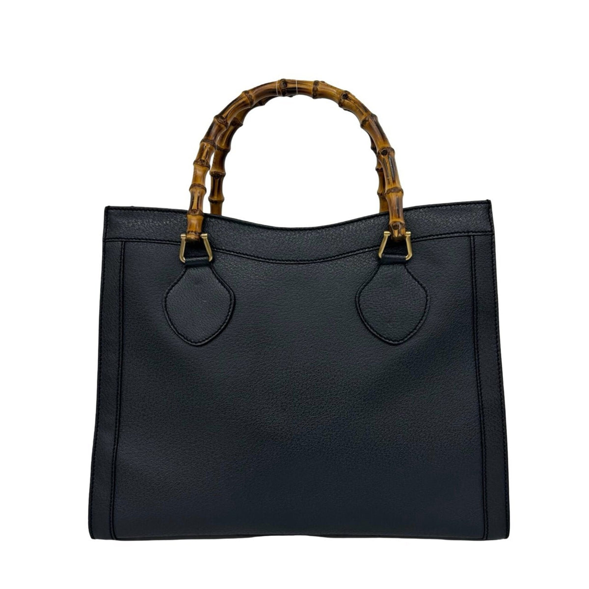 Gucci Navy Leather Handbag Tote Bag (Pre-Owned)