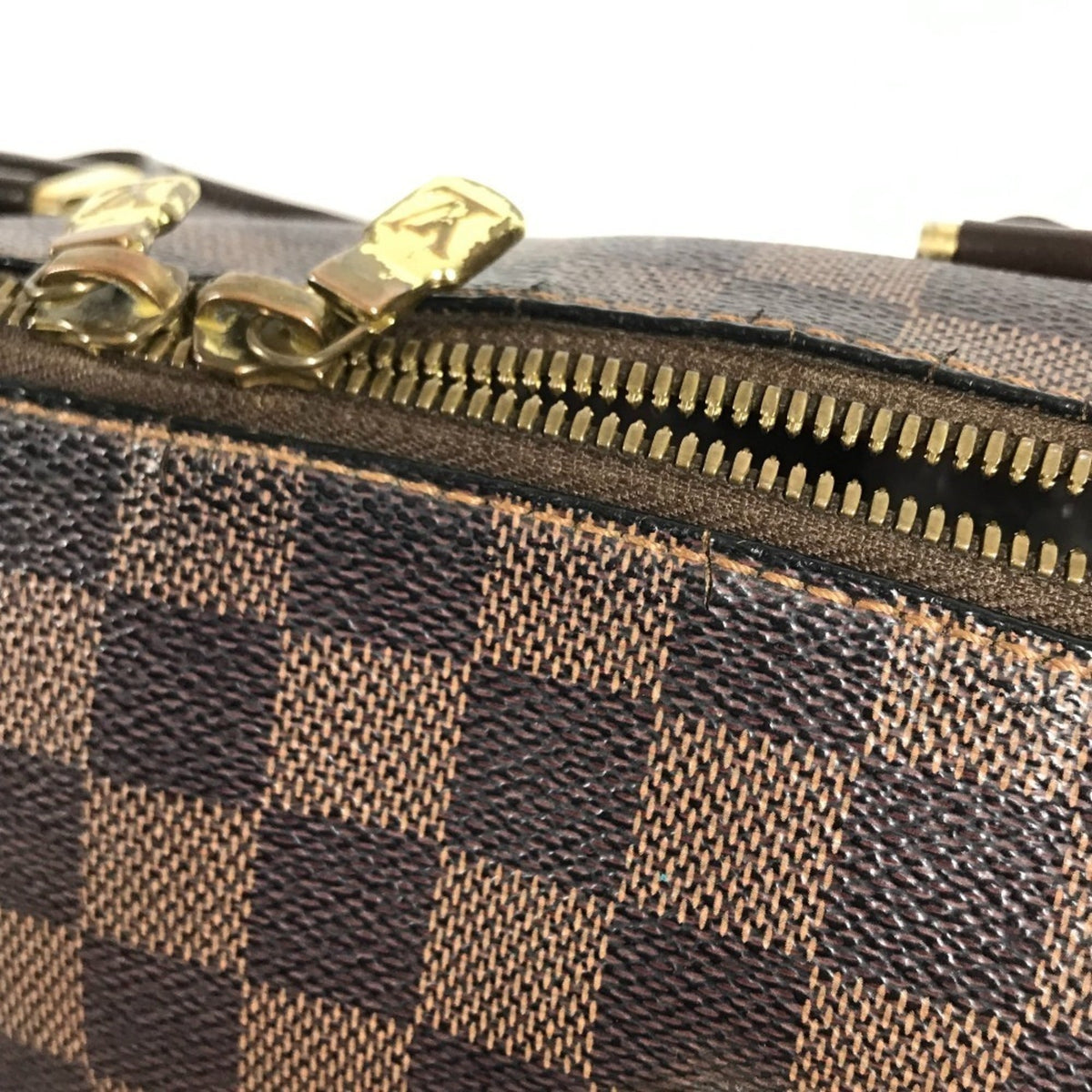 Louis Vuitton Brown Ebene Damier Canvas Boston Bag Handbag Tote Bag (Pre-Owned)