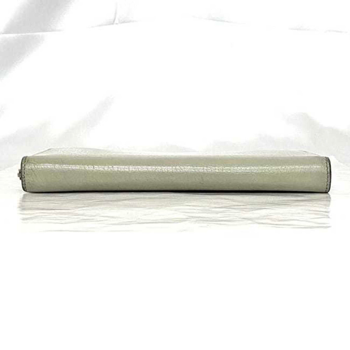 Celine Gray Leather Long Wallet (Bi-Fold) (Pre-Owned)