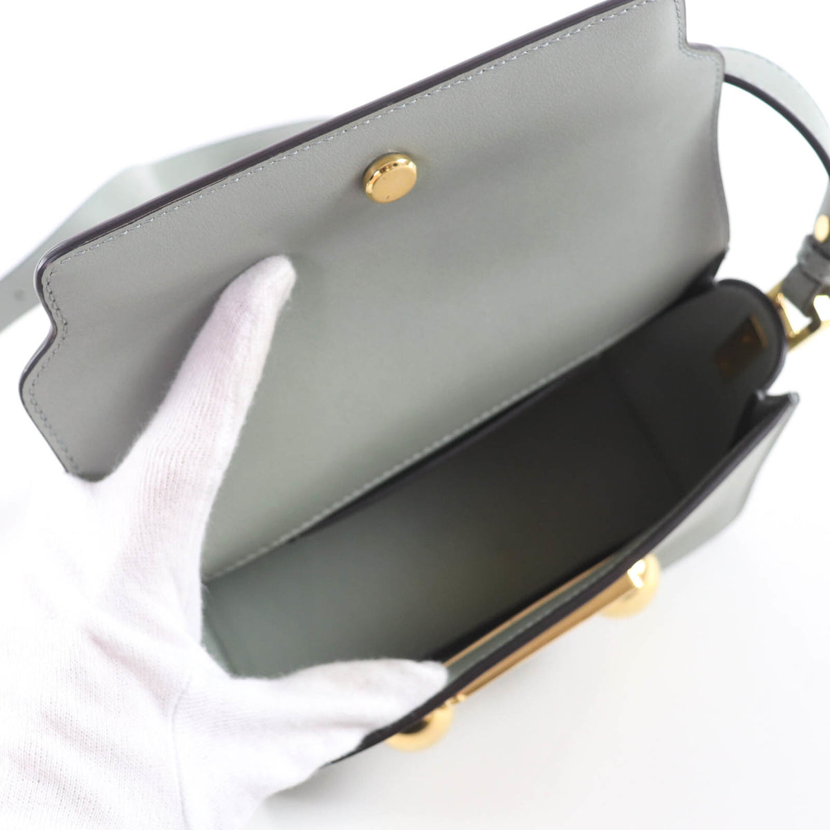 Marni Green Leather Shoulder Bag (Pre-Owned)