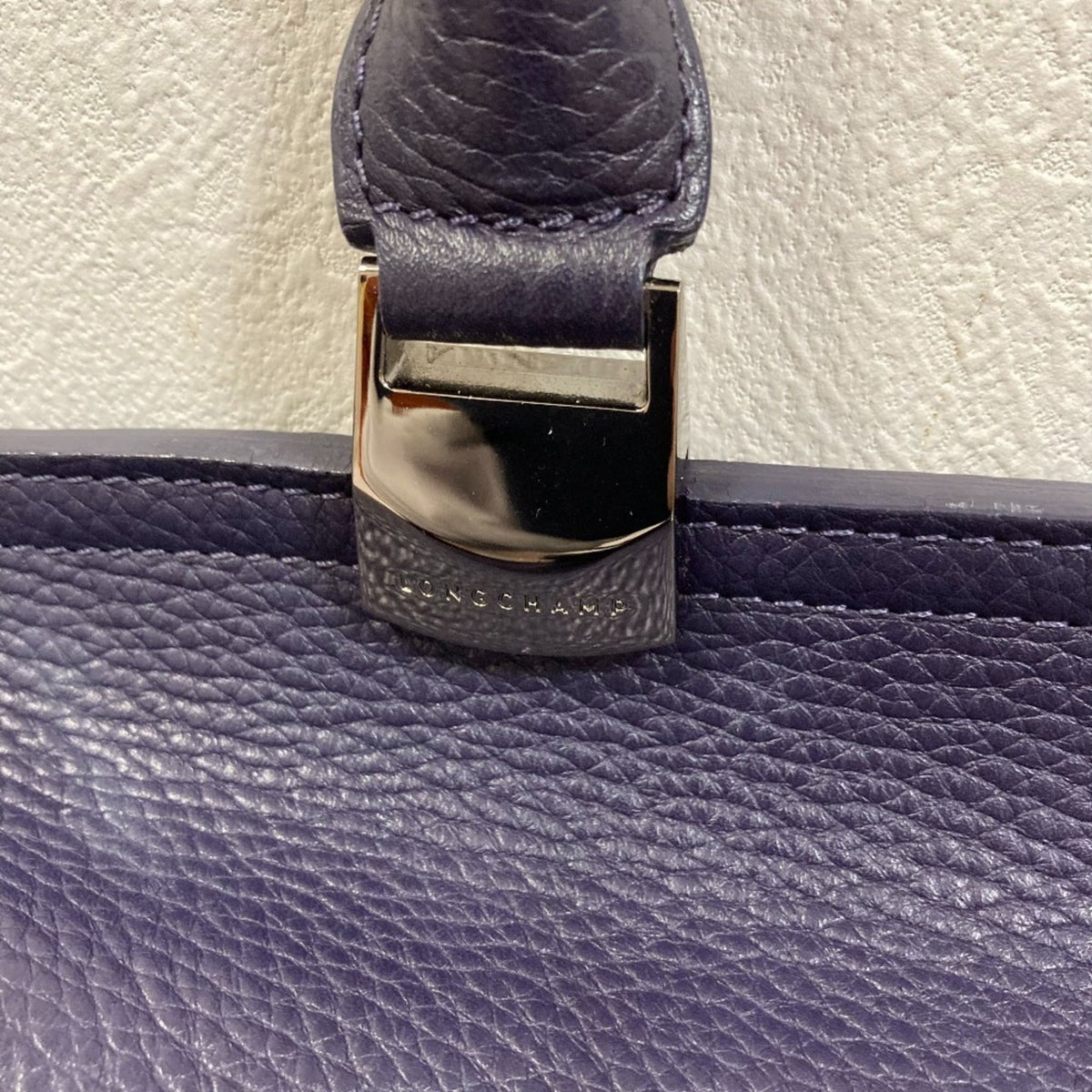 Longchamp Purple Handbag Tote Bag (Pre-Owned)