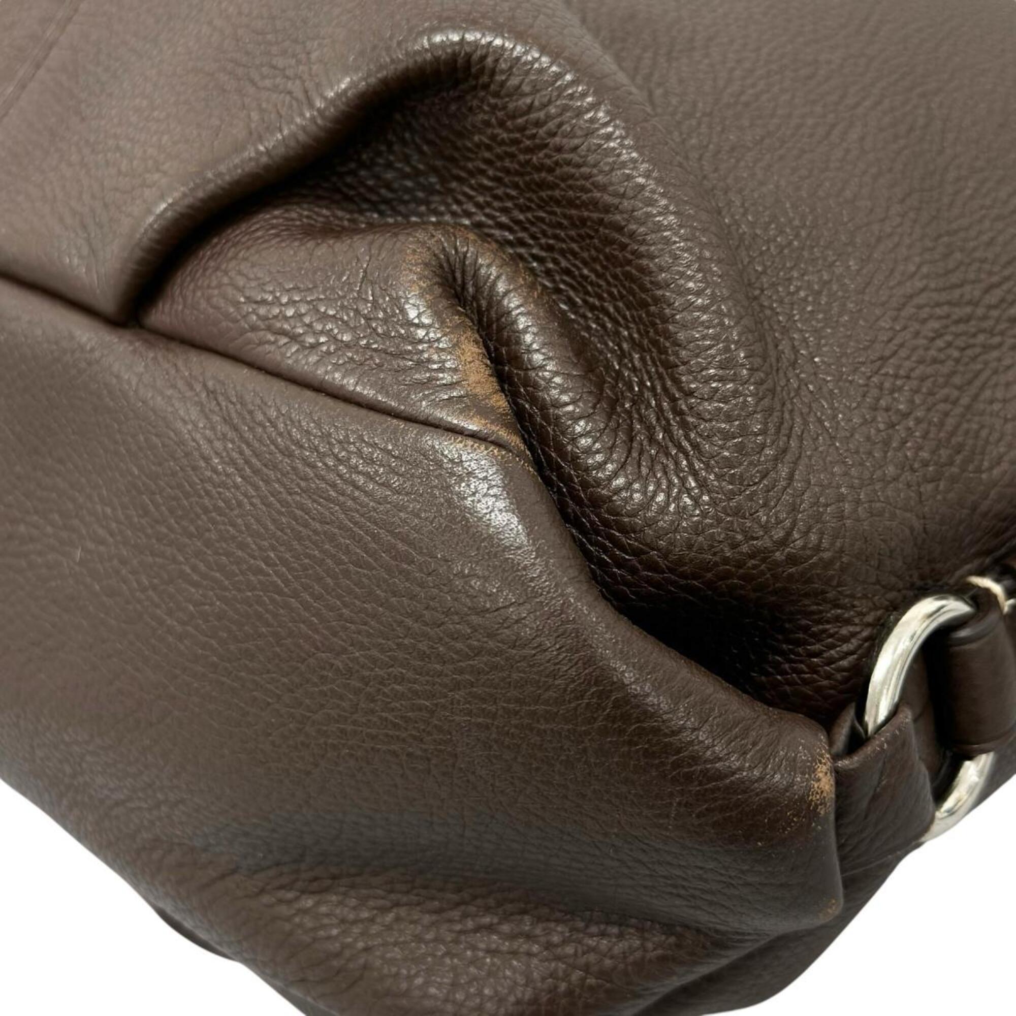 Coach Brown Leather Handbag Shoulder Bag (Pre-Owned)