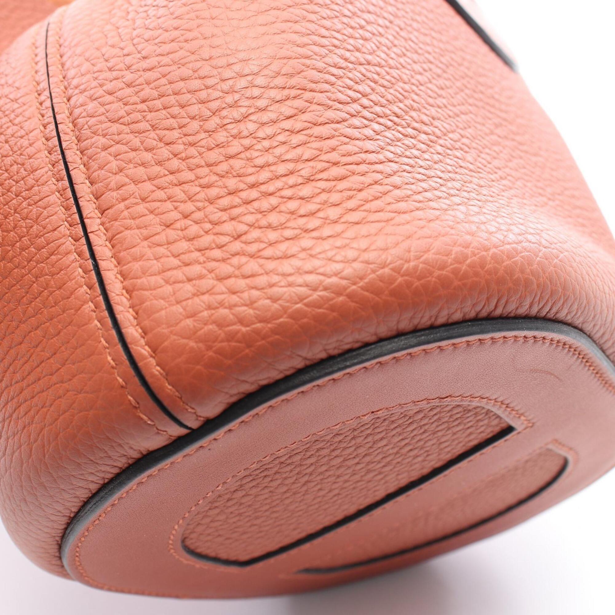 Hermes Brown Taurillon Clemence Leather Handbag (Pre-Owned)