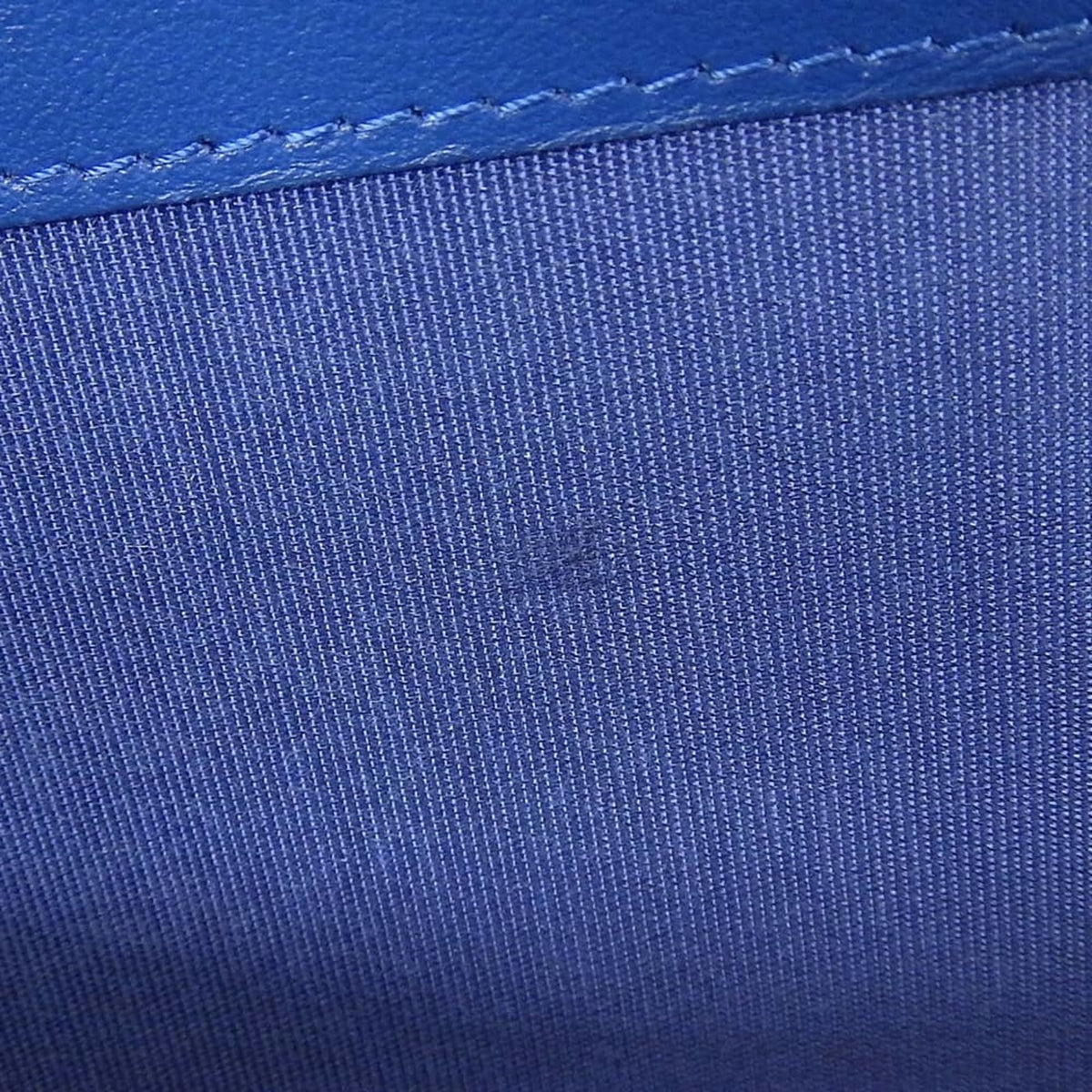 Chanel Blue Leather Long Wallet (Bi-Fold) (Pre-Owned)