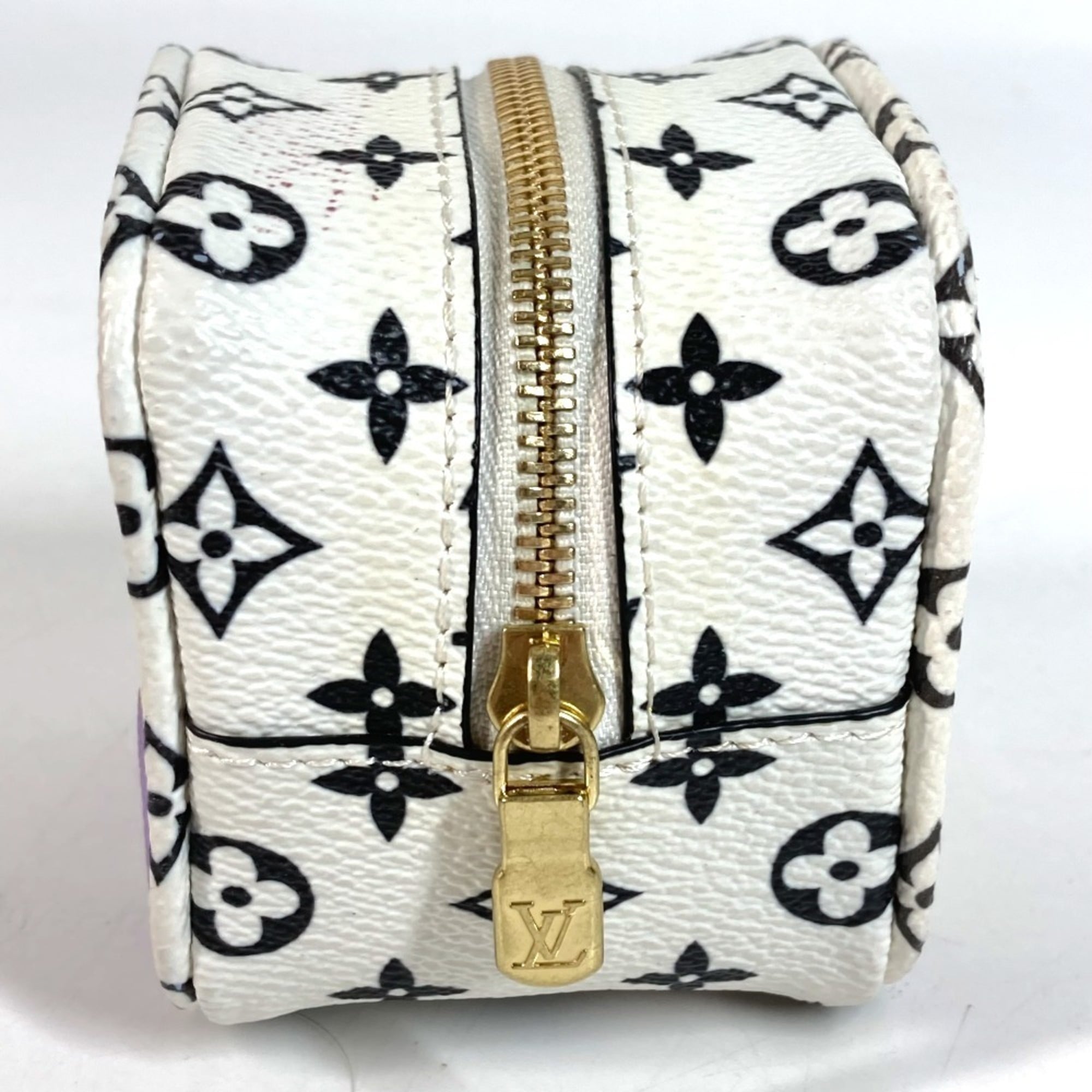 Louis Vuitton Purple White Yellow Monogram Handbag Pouch (Pre-Owned)