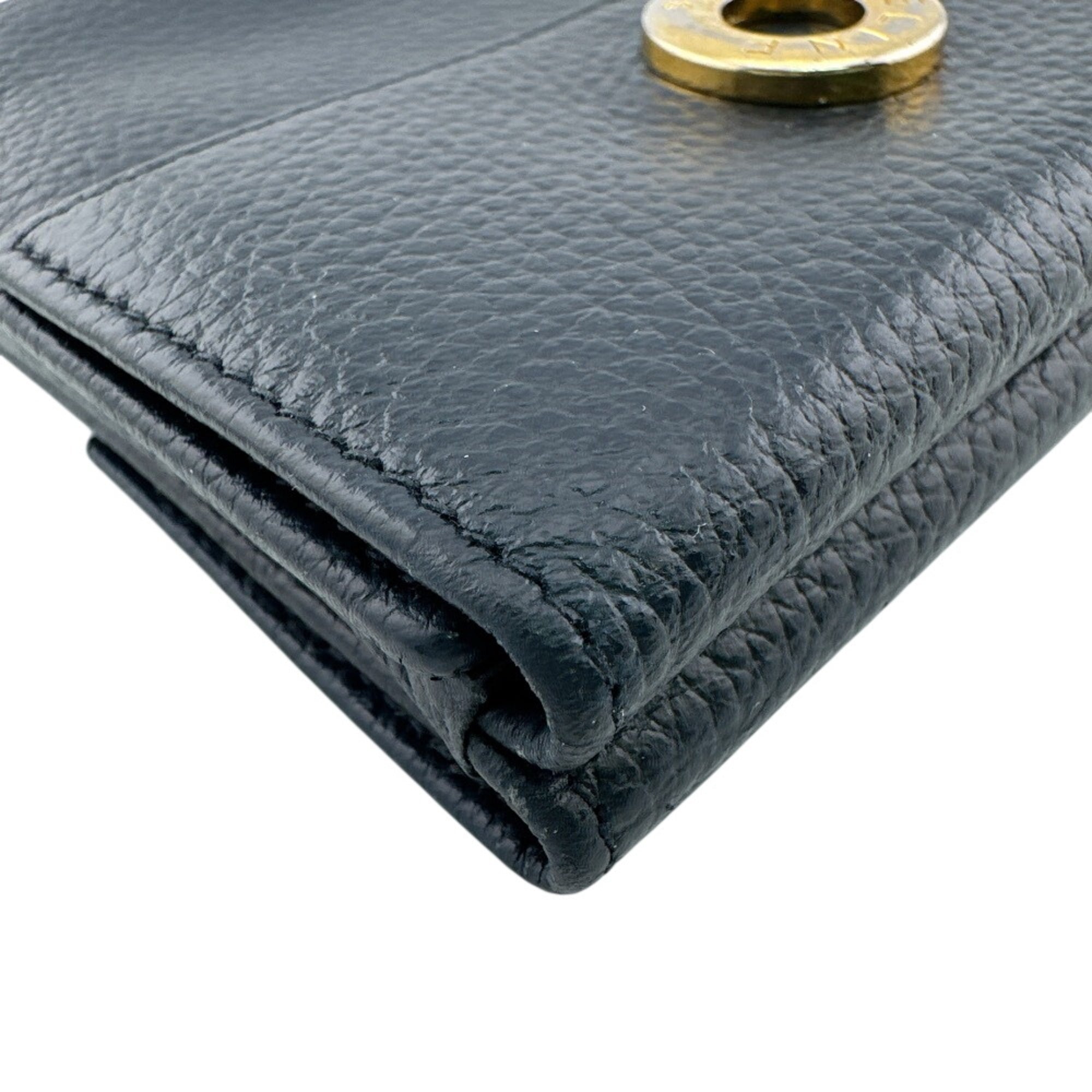 Celine Navy Red Color Leather Wallet (Tri-Fold) (Pre-Owned)