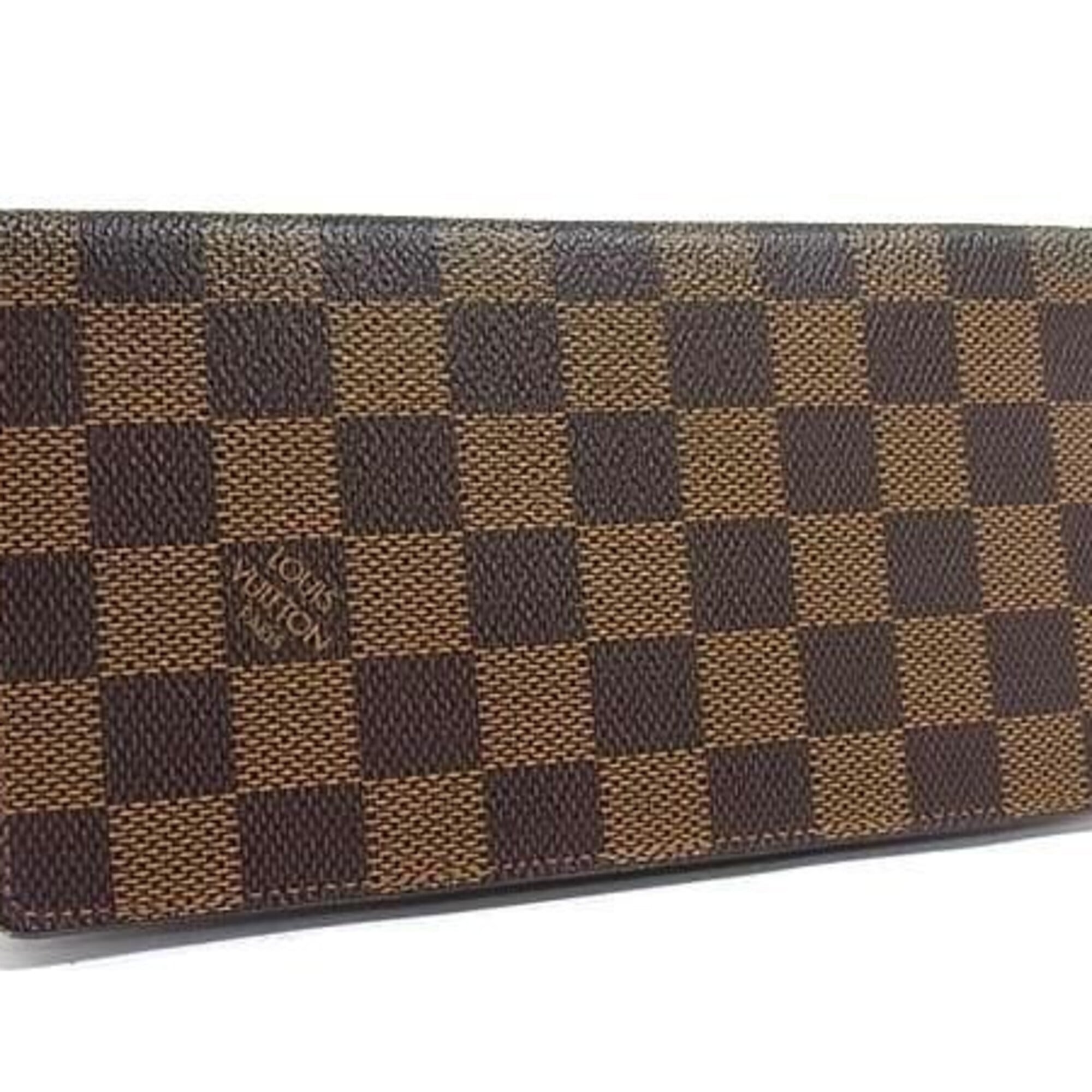 Louis Vuitton Brown Damier Canvas Ebene Damier Canvas Long Wallet (Bi-Fold) (Pre-Owned)