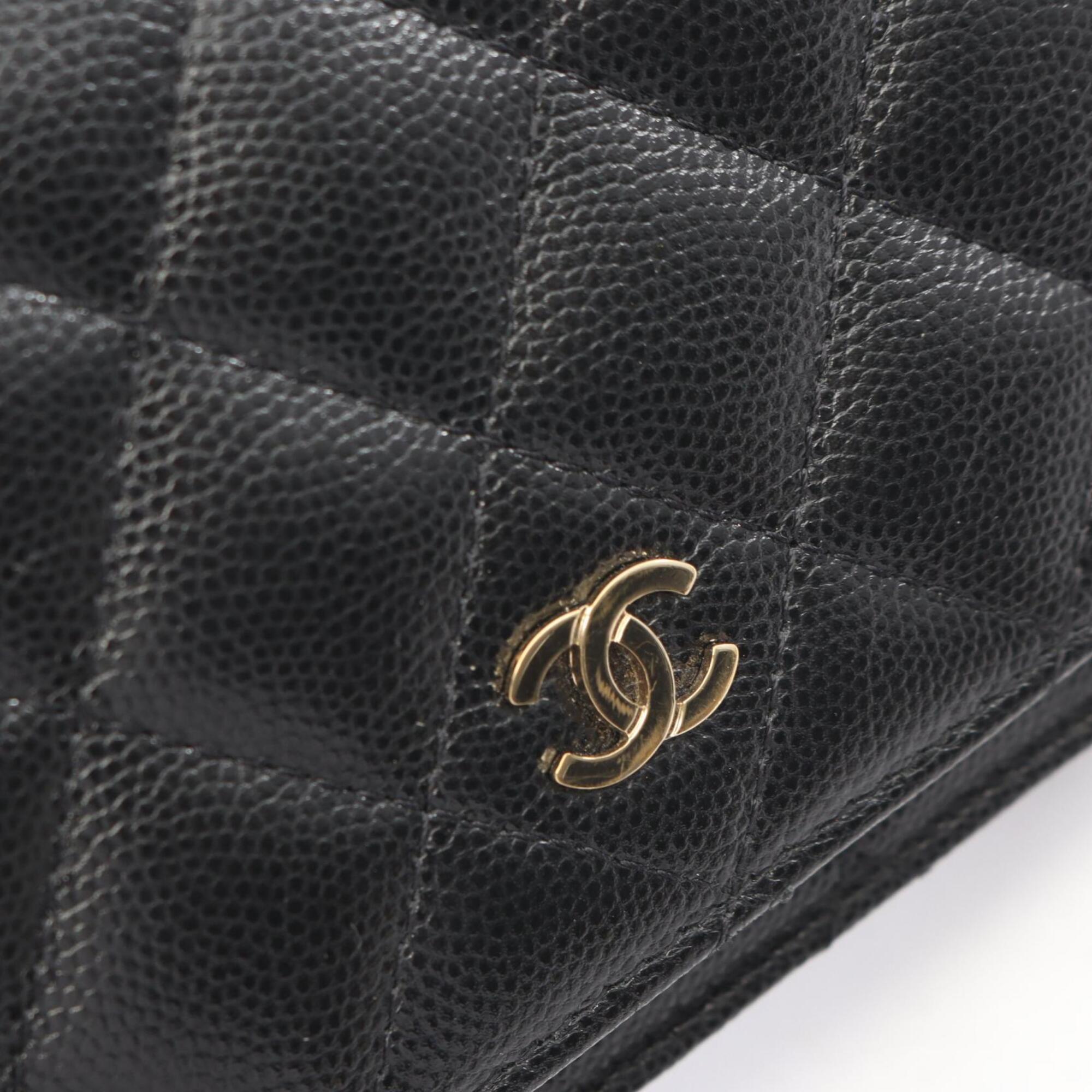 Chanel Black Grained Calfskin Handbag Shoulder Bag (Pre-Owned)