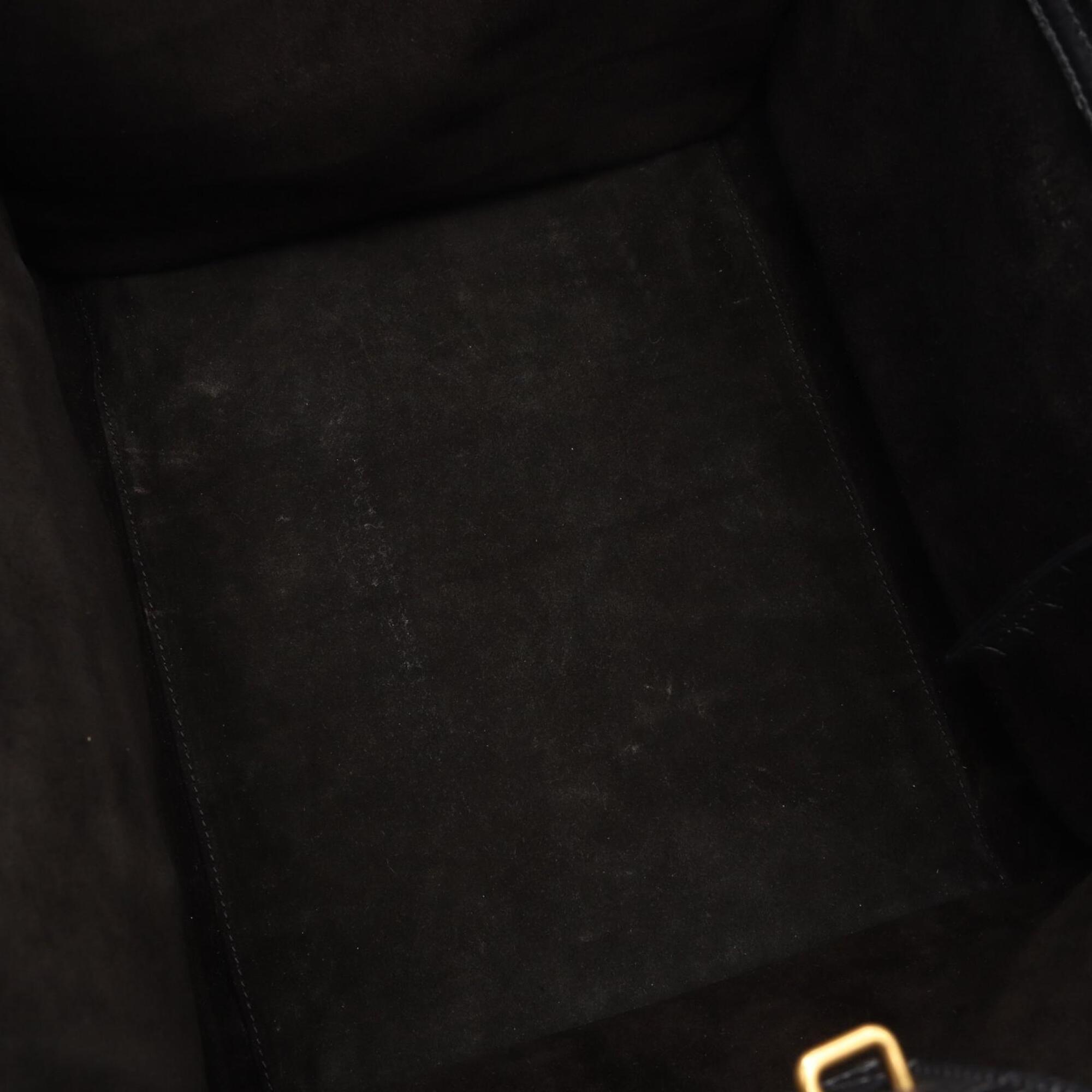 Celine Black Leather Handbag Tote Bag (Pre-Owned)