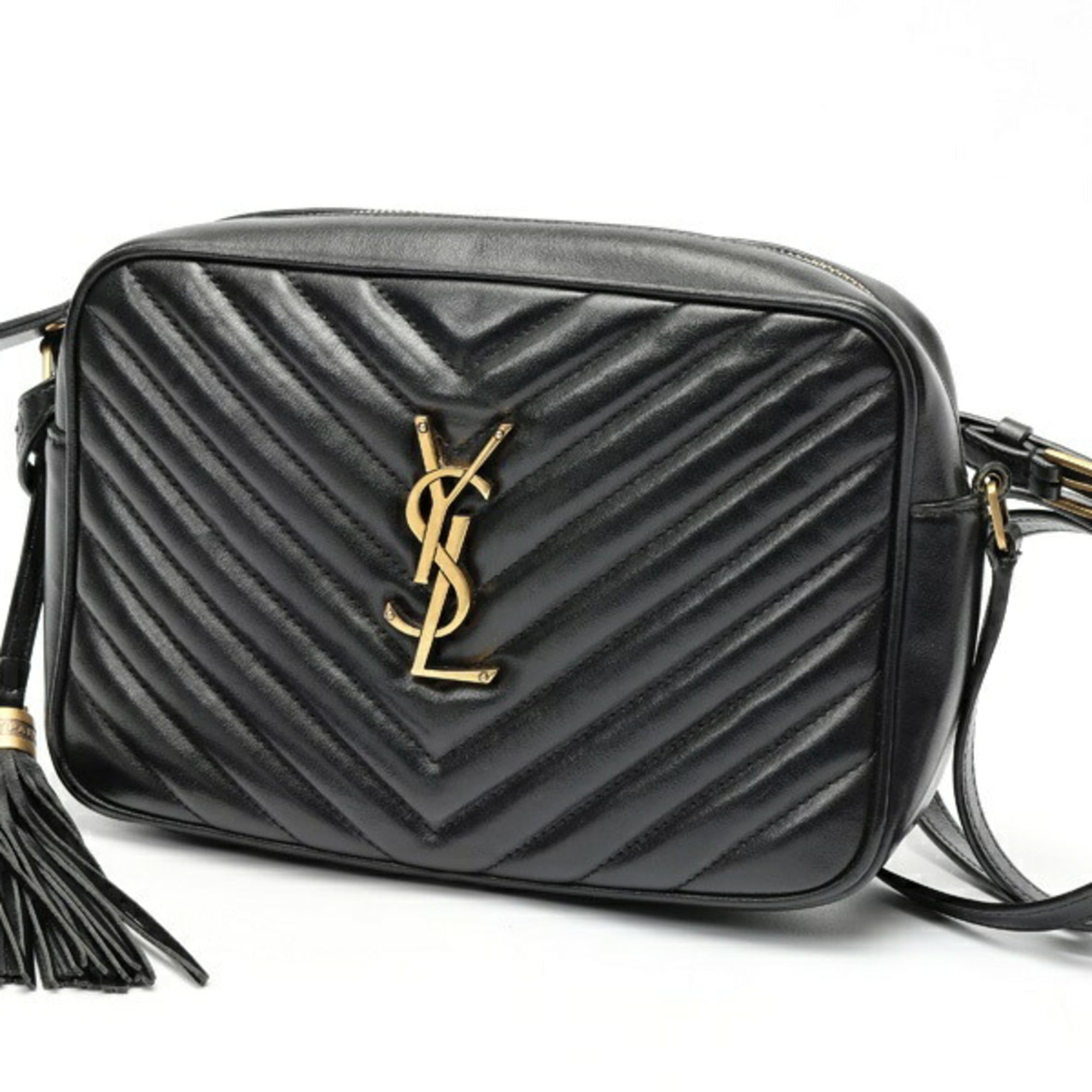 Saint Laurent Black Quilting Shoulder Bag (Pre-Owned)