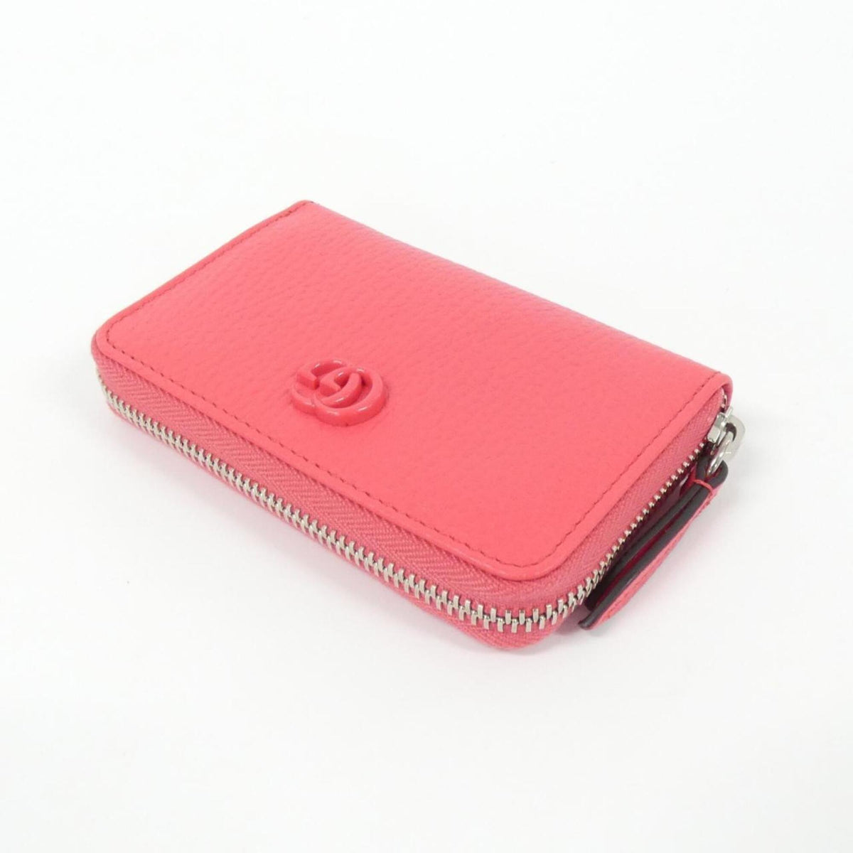 Gucci Coral Pink Leather Coin Purse/Coin Case (Pre-Owned)