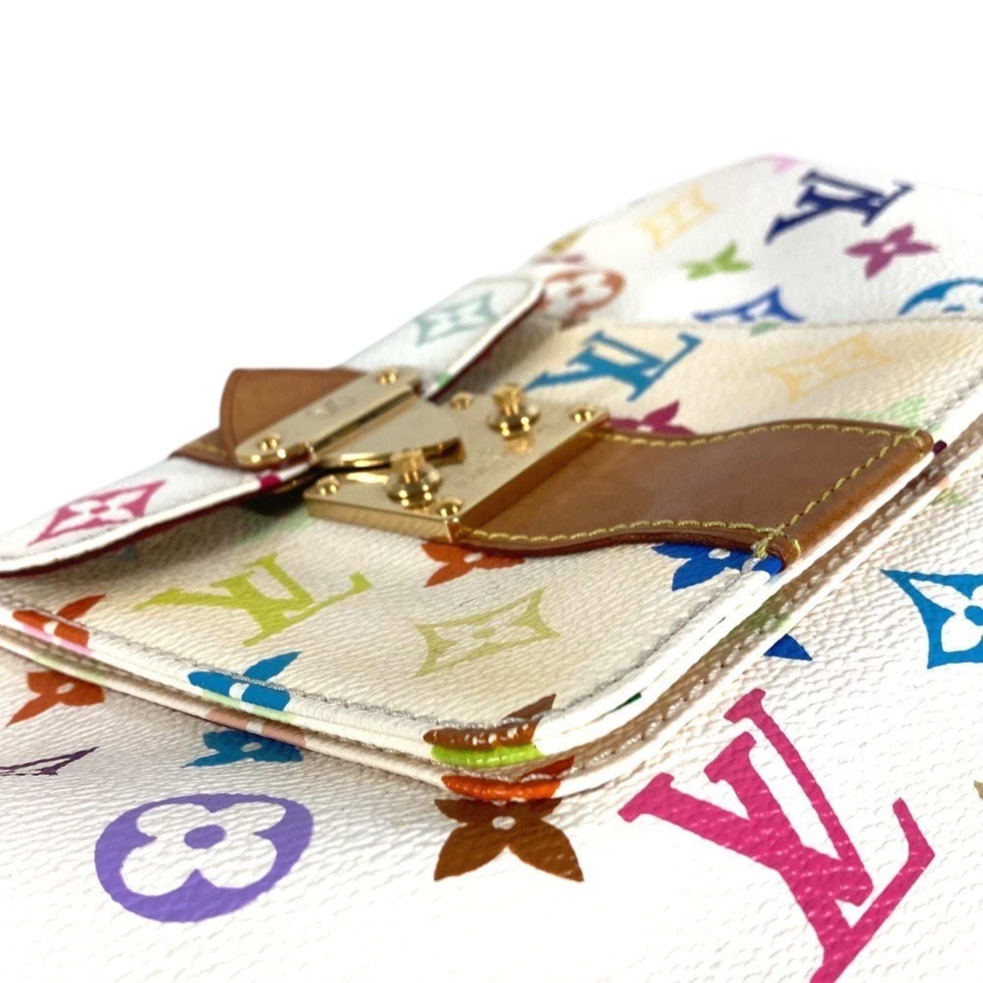 Louis Vuitton Blanc Multi-Color Monogram Multicolore Boston Bag Handbag (Pre-Owned)