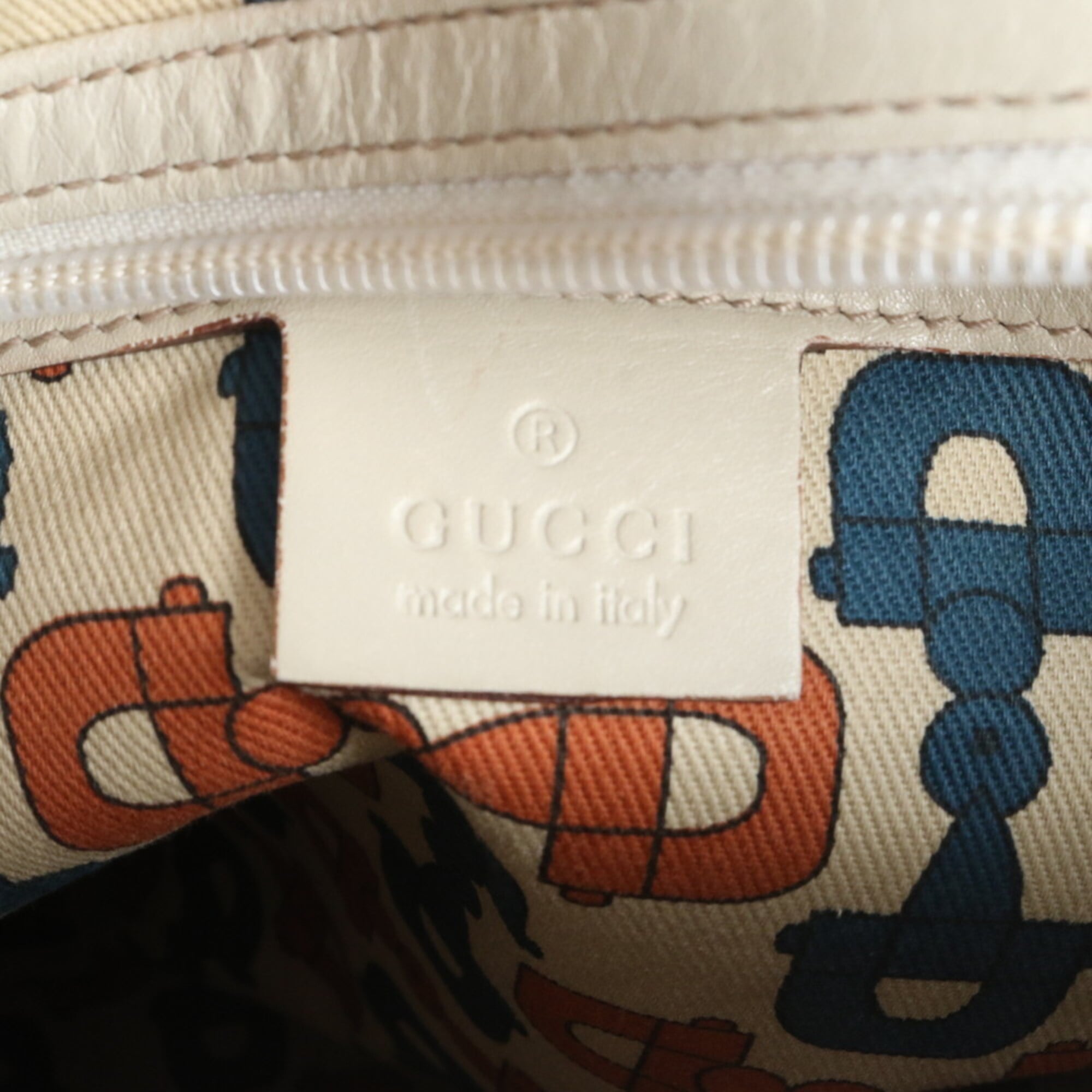 Gucci Guccissima White Leather Handbag (Pre-Owned)