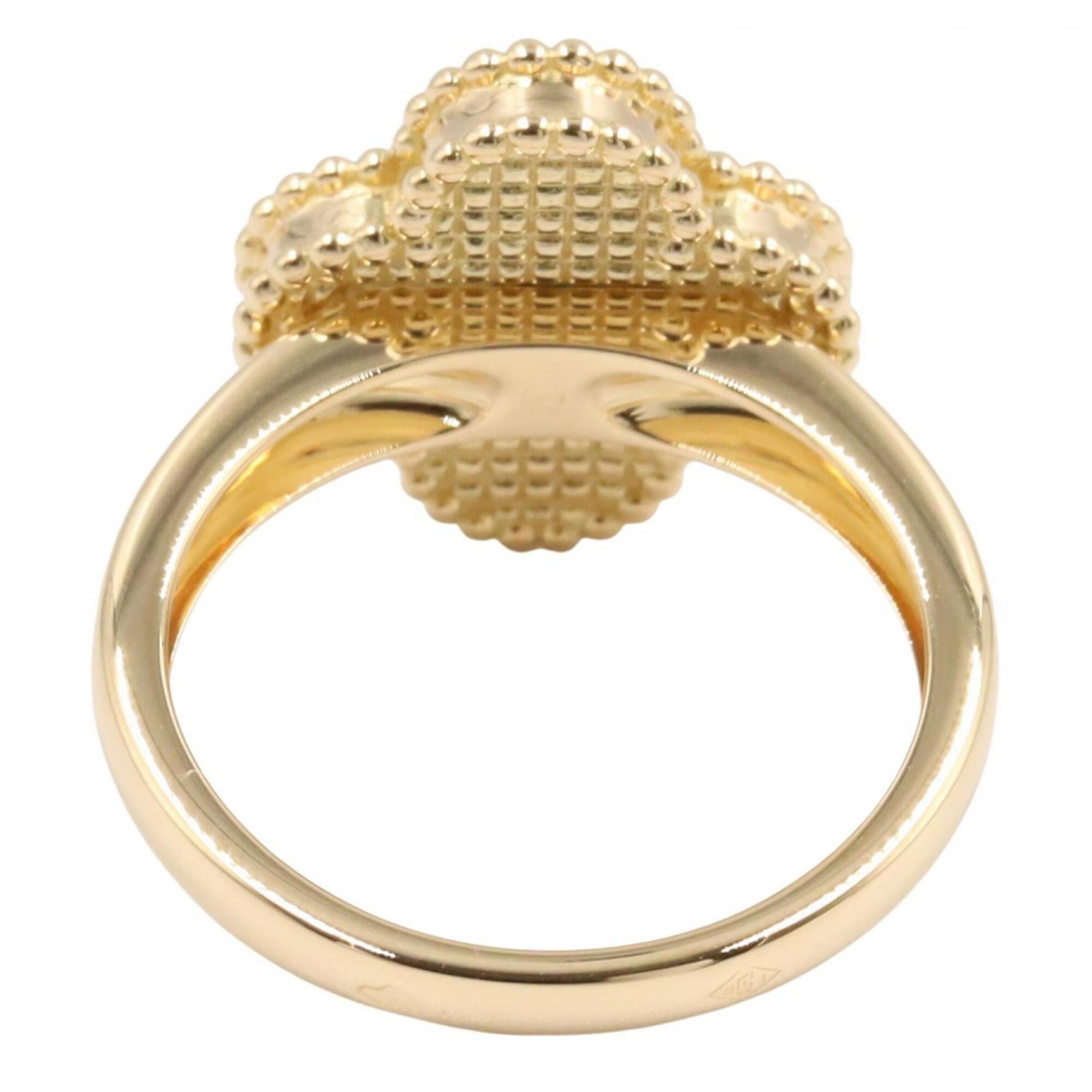 Van Cleef & Arpels Gold Clear Red Color Yellow Gold (18K) Band Ring (Pre-Owned)