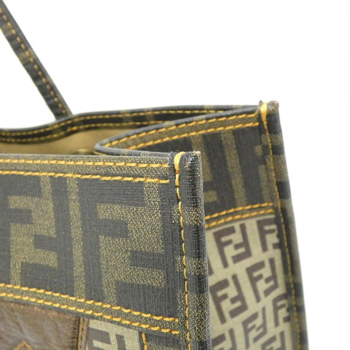 Fendi Beige Coated Canvas Leather Handbag (Pre-Owned)