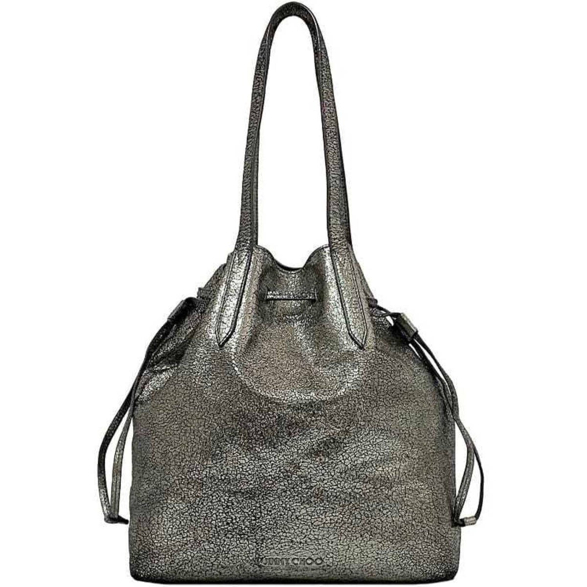 Jimmy Choo Metallic Silver Leather Tote Bag (Pre-Owned)